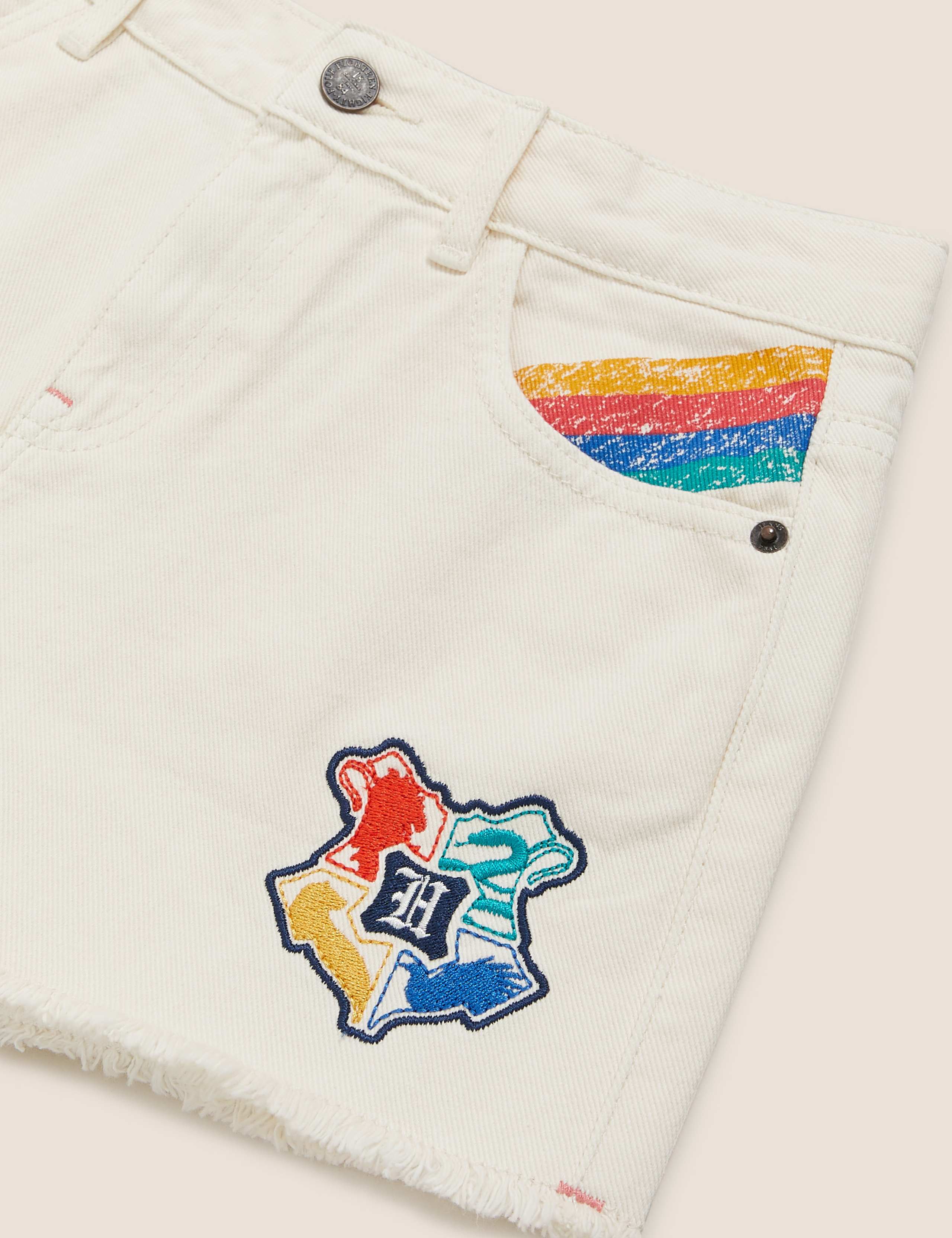 Harry Potter™ Denim Embroidered Shorts (6-16 Yrs) 7 of 7