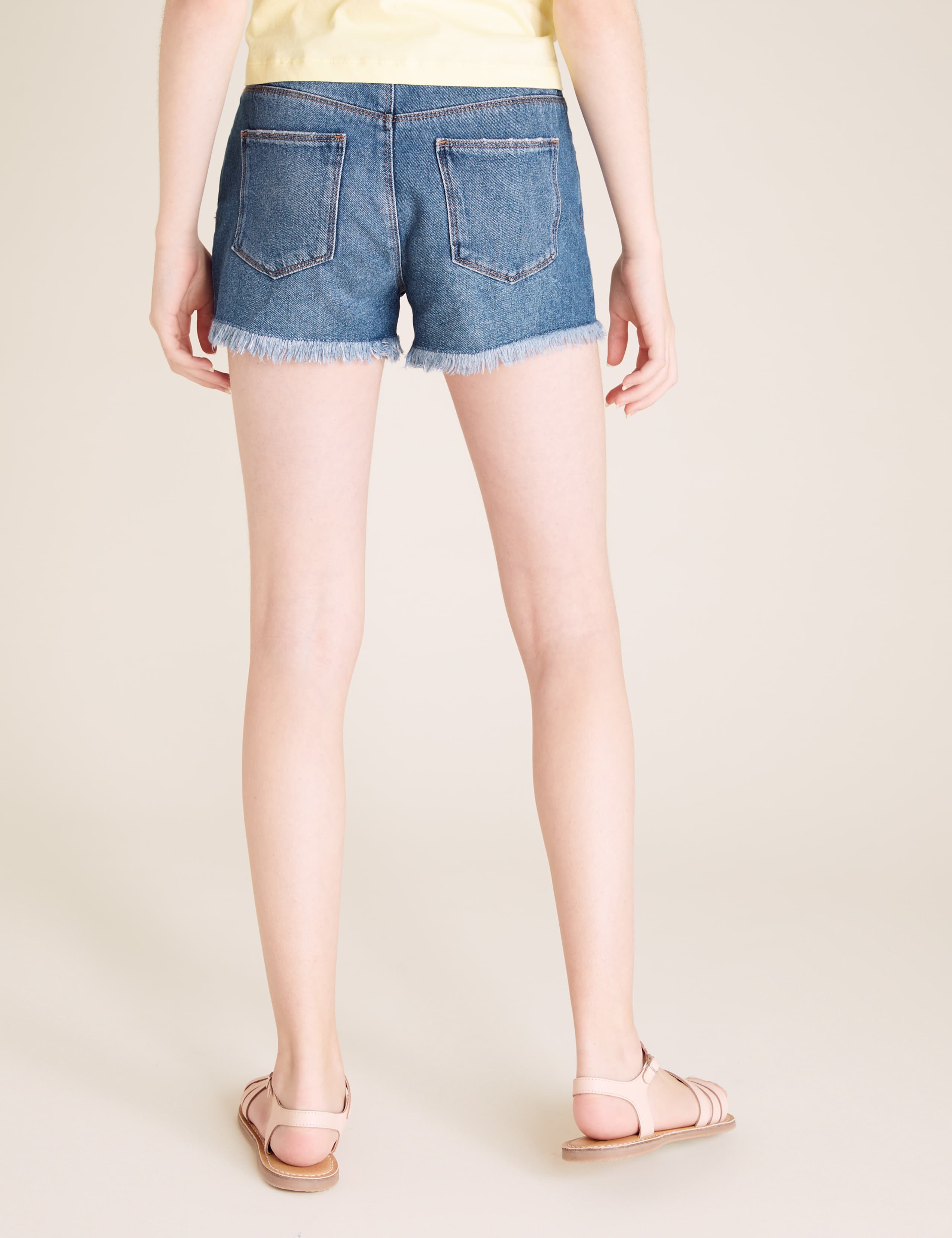 Denim Embroidered Palm Tree Shorts (6-14 Yrs) 5 of 5