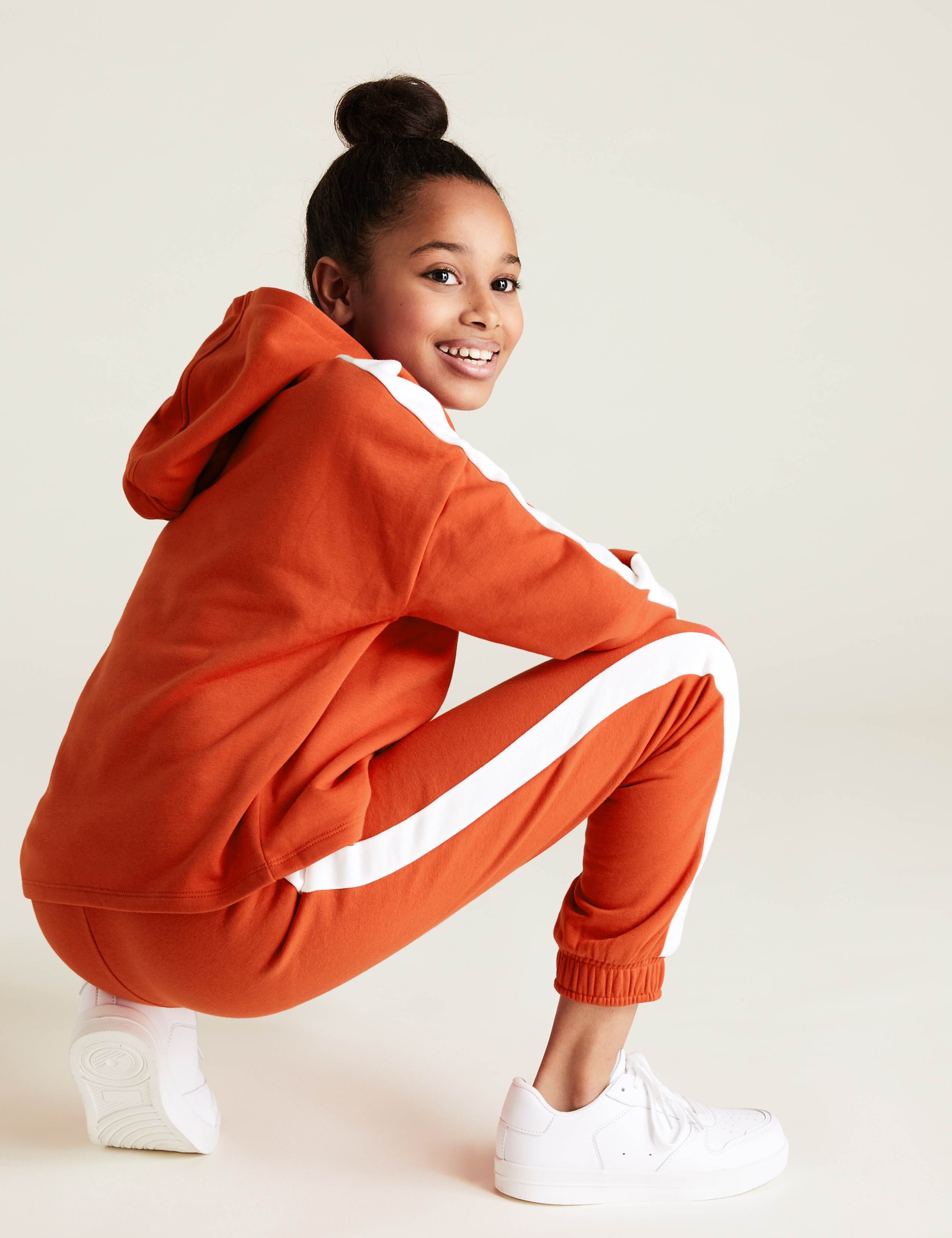 Cotton Side Stripe Joggers (6-14 Yrs) 1 of 6