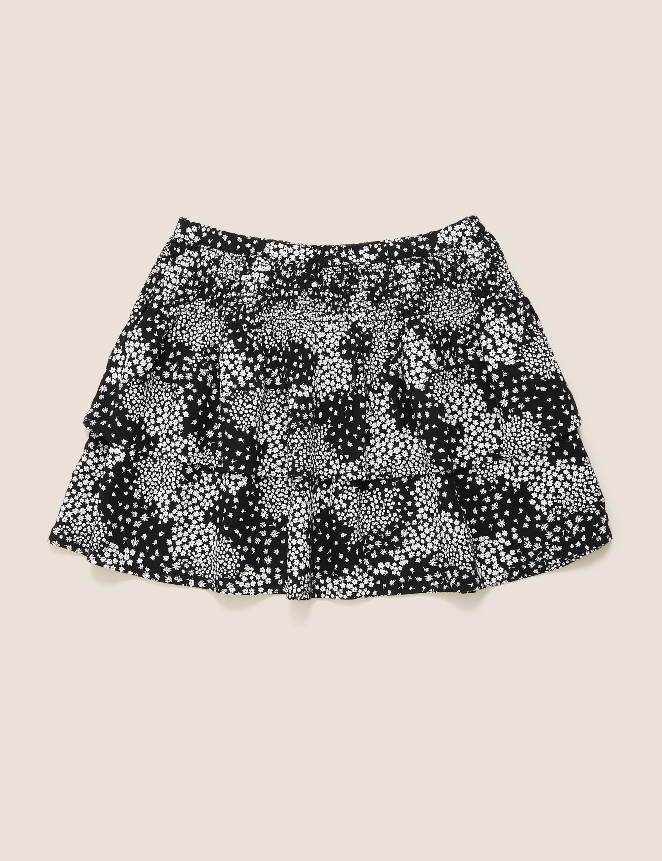 Tiered Floral Ditsy Print Skirt 2 of 5