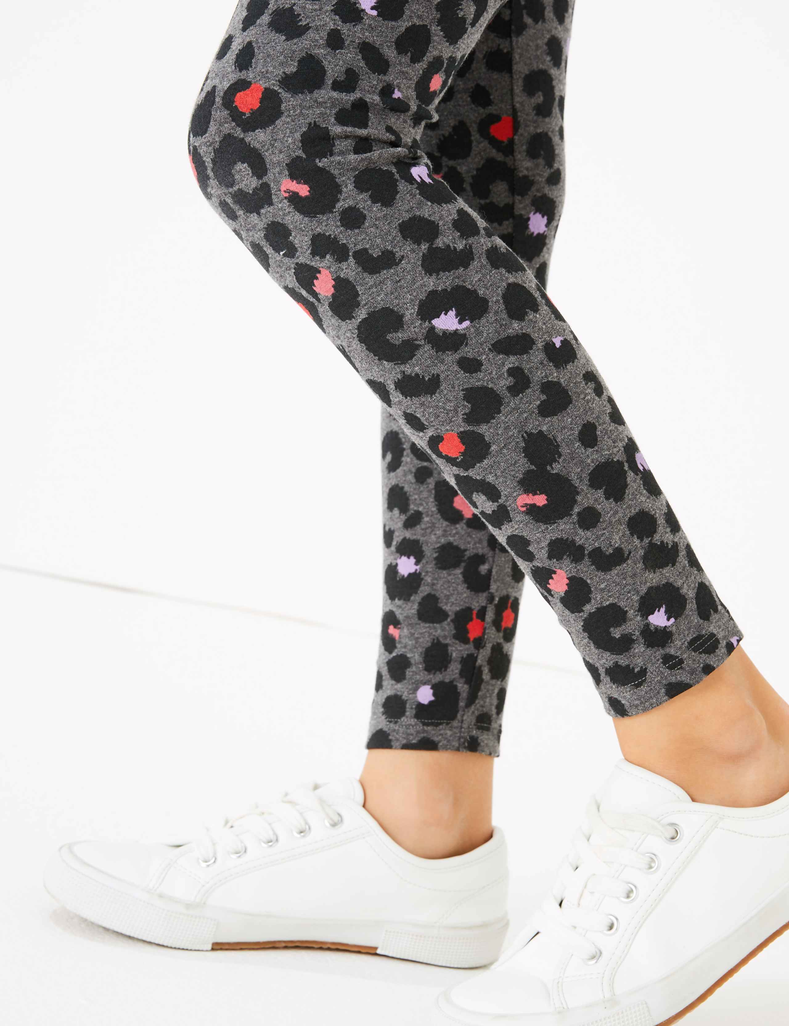 Cotton Leopard Print Leggings (3-16 Years) 3 of 5