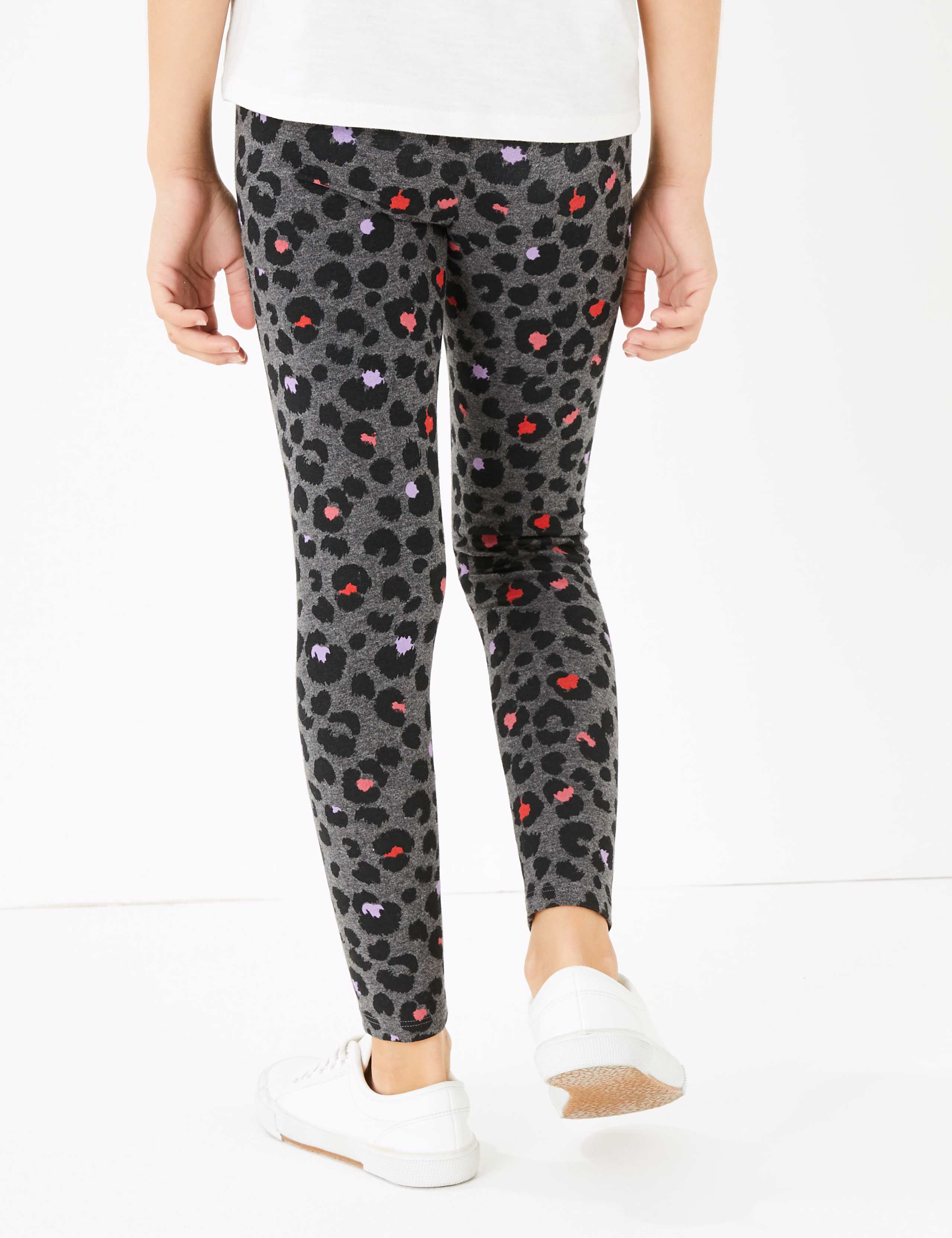 Cotton Leopard Print Leggings (3-16 Years) 5 of 5