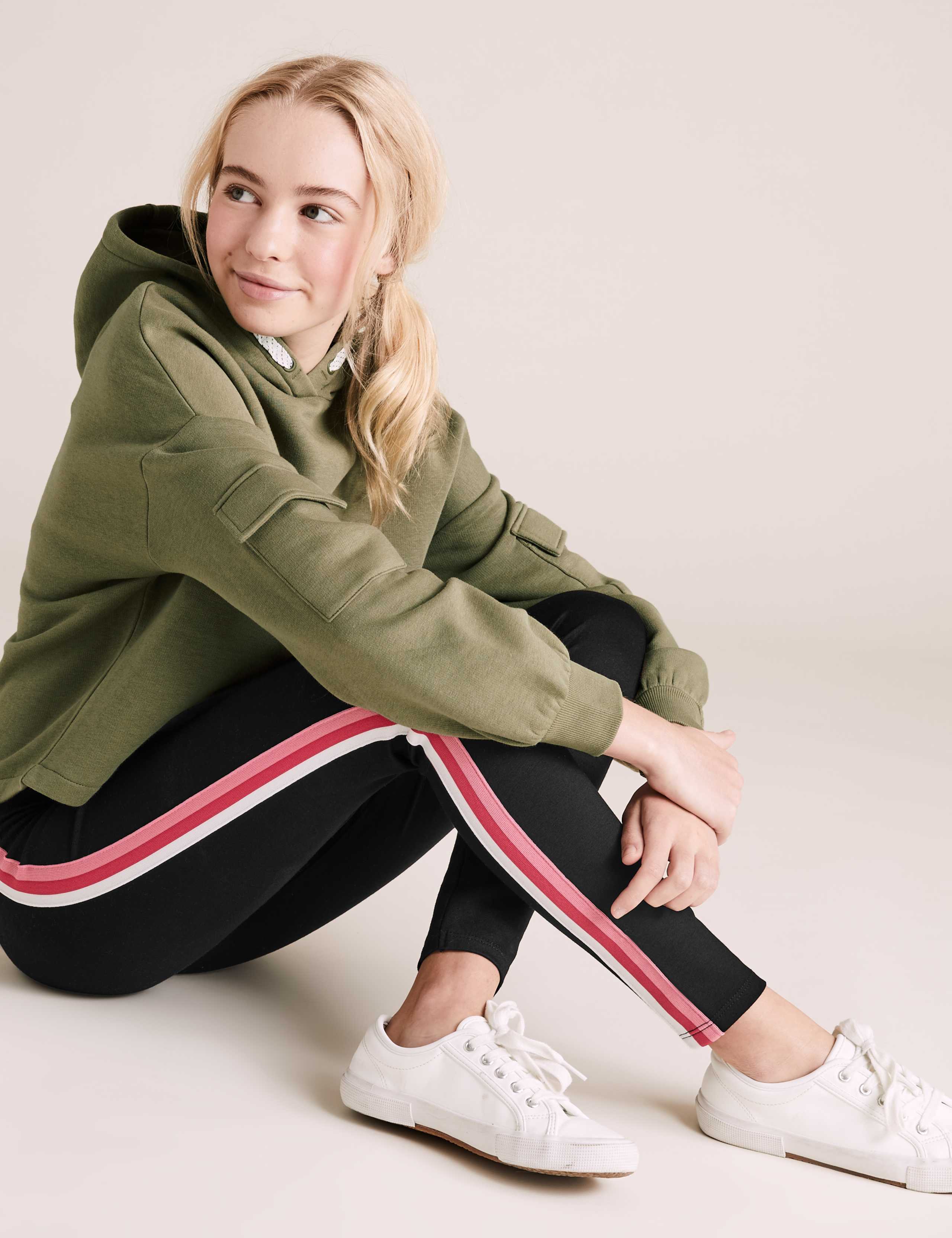 Ponte Side Striped Leggings (6-16 Yrs) 1 of 5