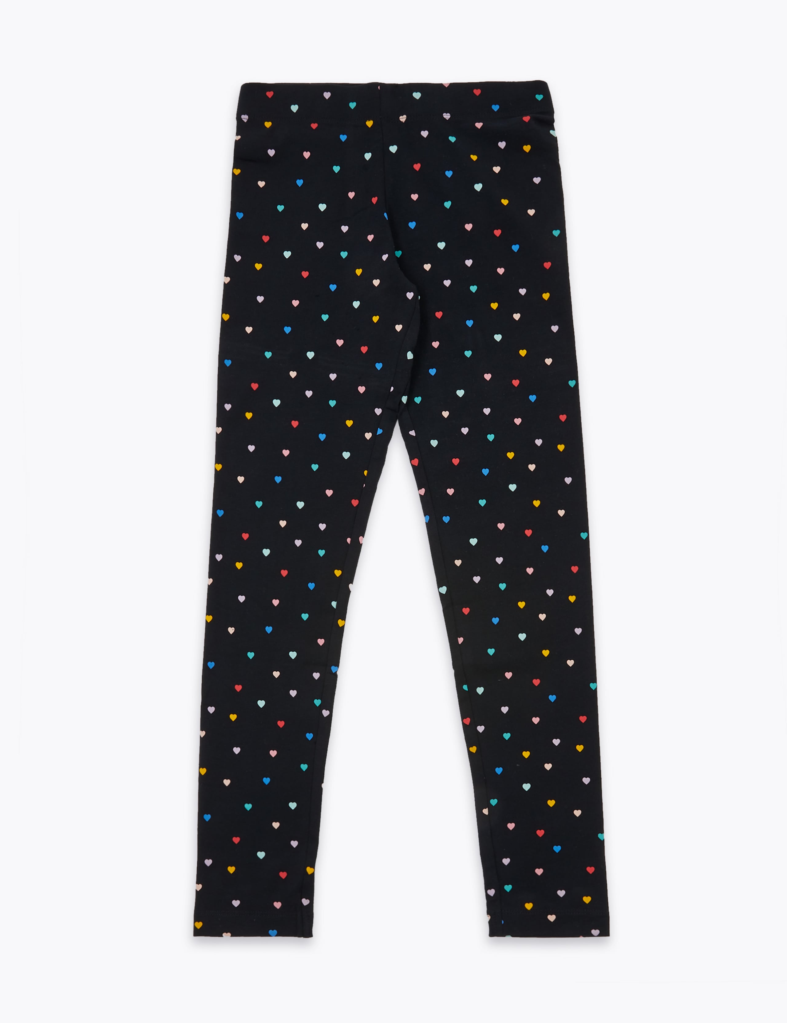 Cotton Rich Heart Print Leggings (6-16 Yrs) 2 of 5
