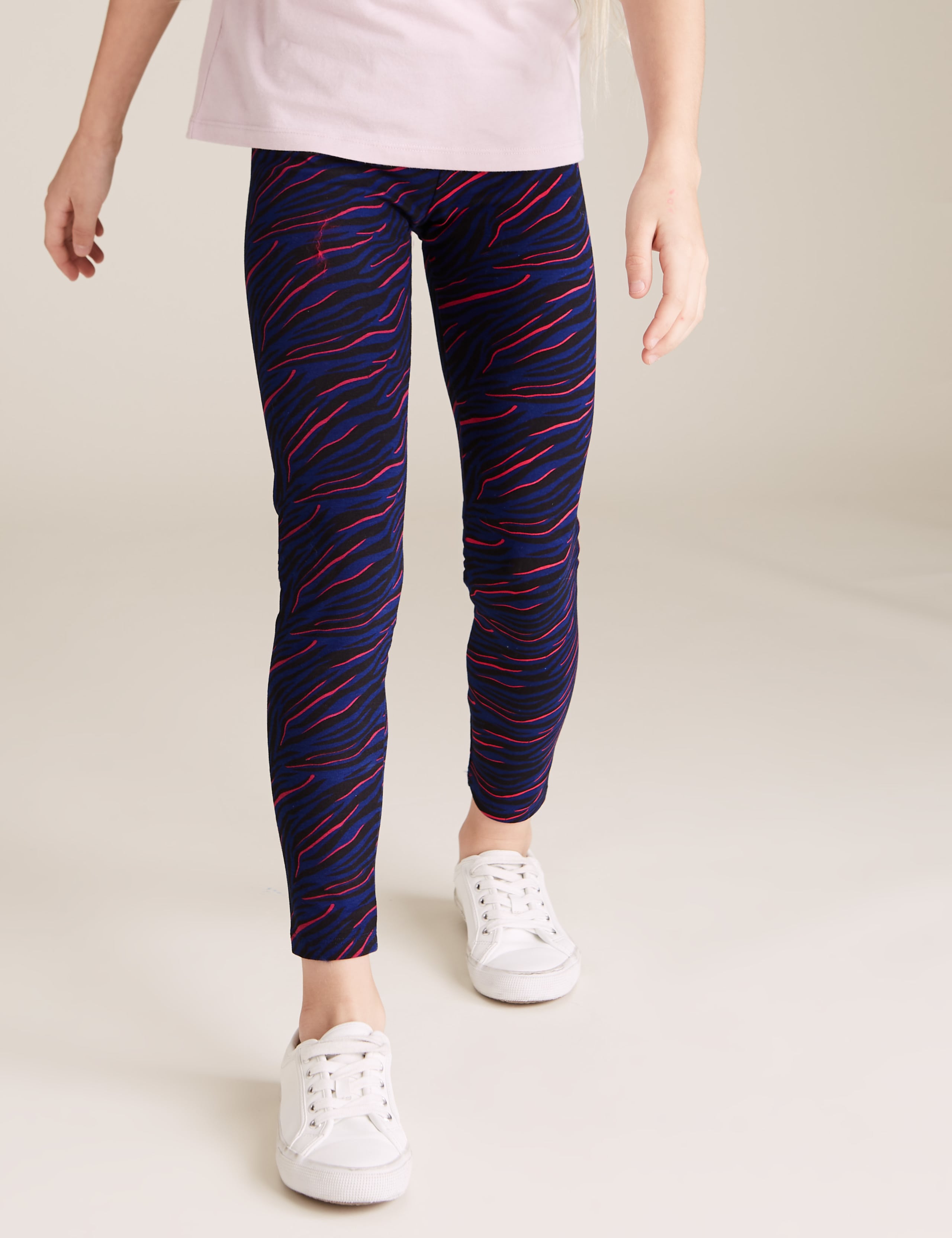 3pk Cotton Printed Leggings (6-16 Yrs) 3 of 6