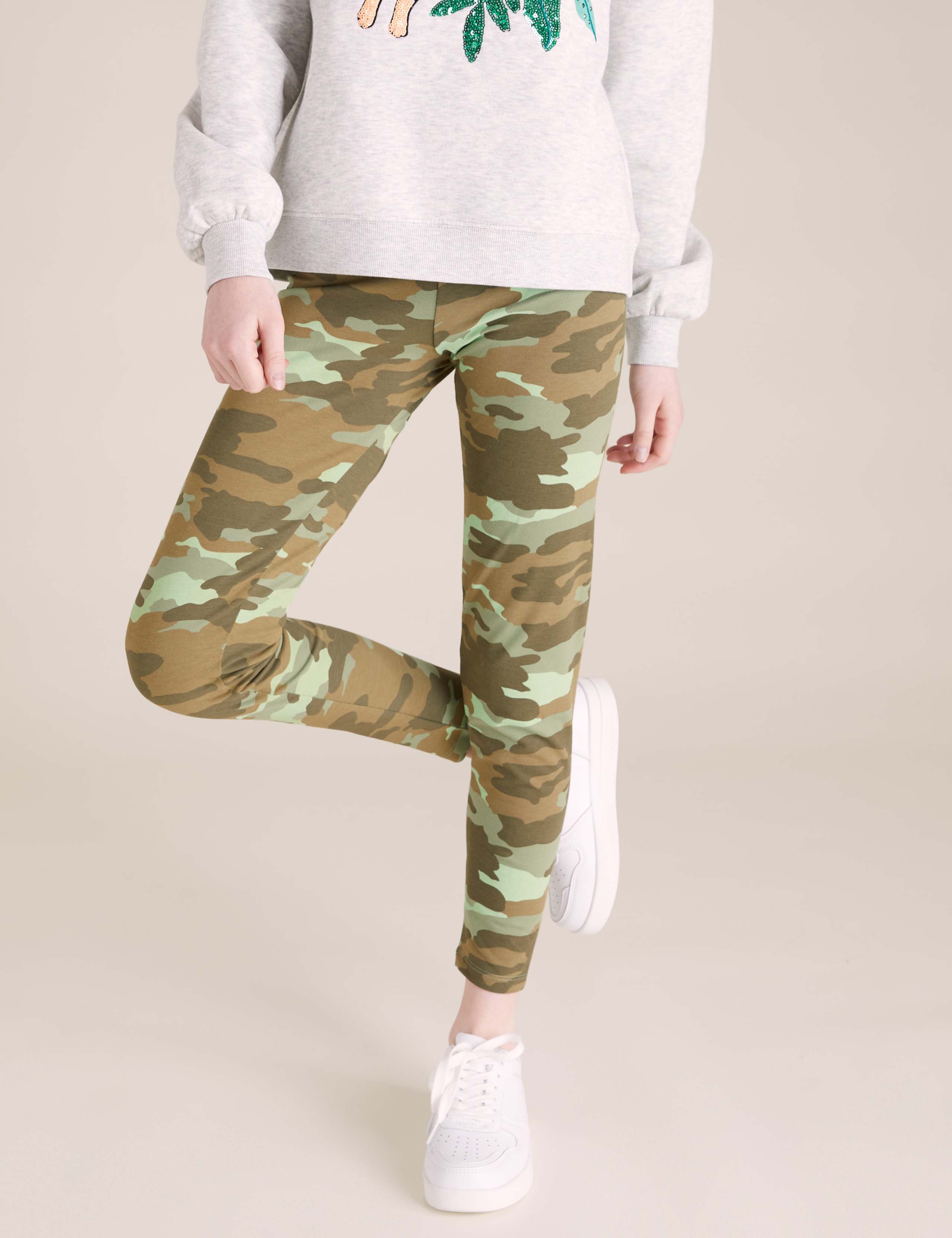 5pk Cotton Patterned Leggings (6-14 Yrs) 3 of 8