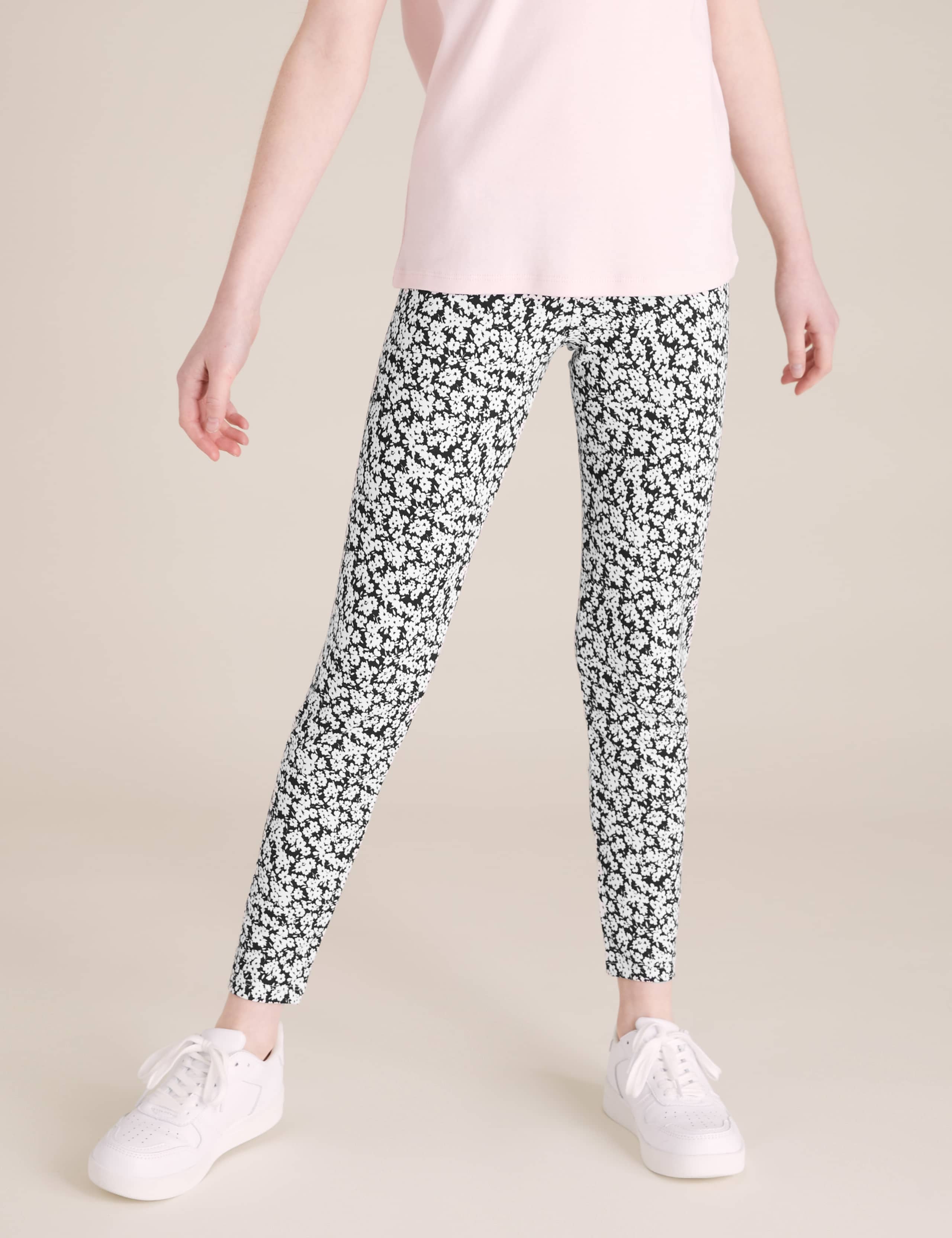 5pk Cotton Patterned Leggings (6-14 Yrs) 4 of 8