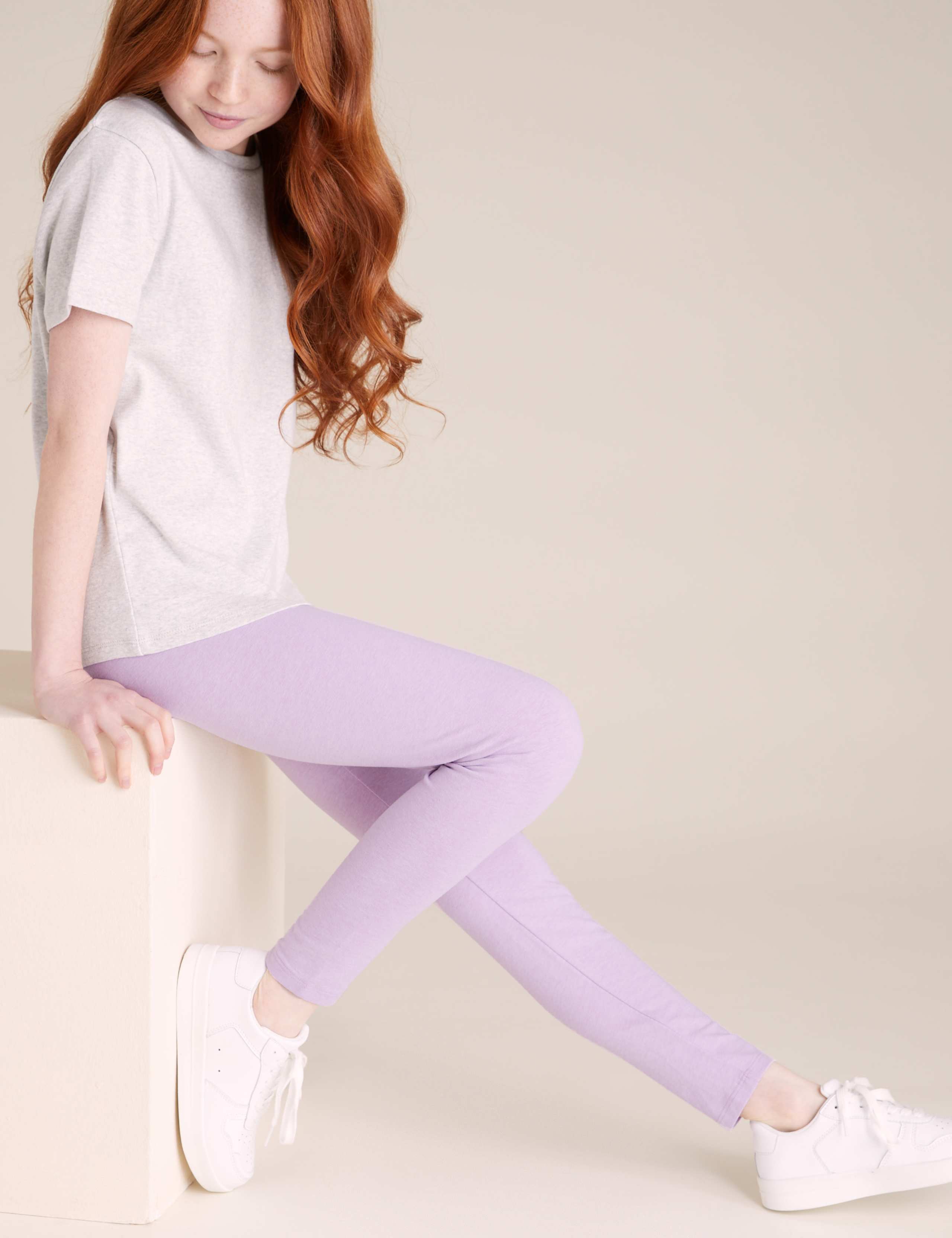 5pk Cotton Patterned Leggings (6-14 Yrs) 7 of 8