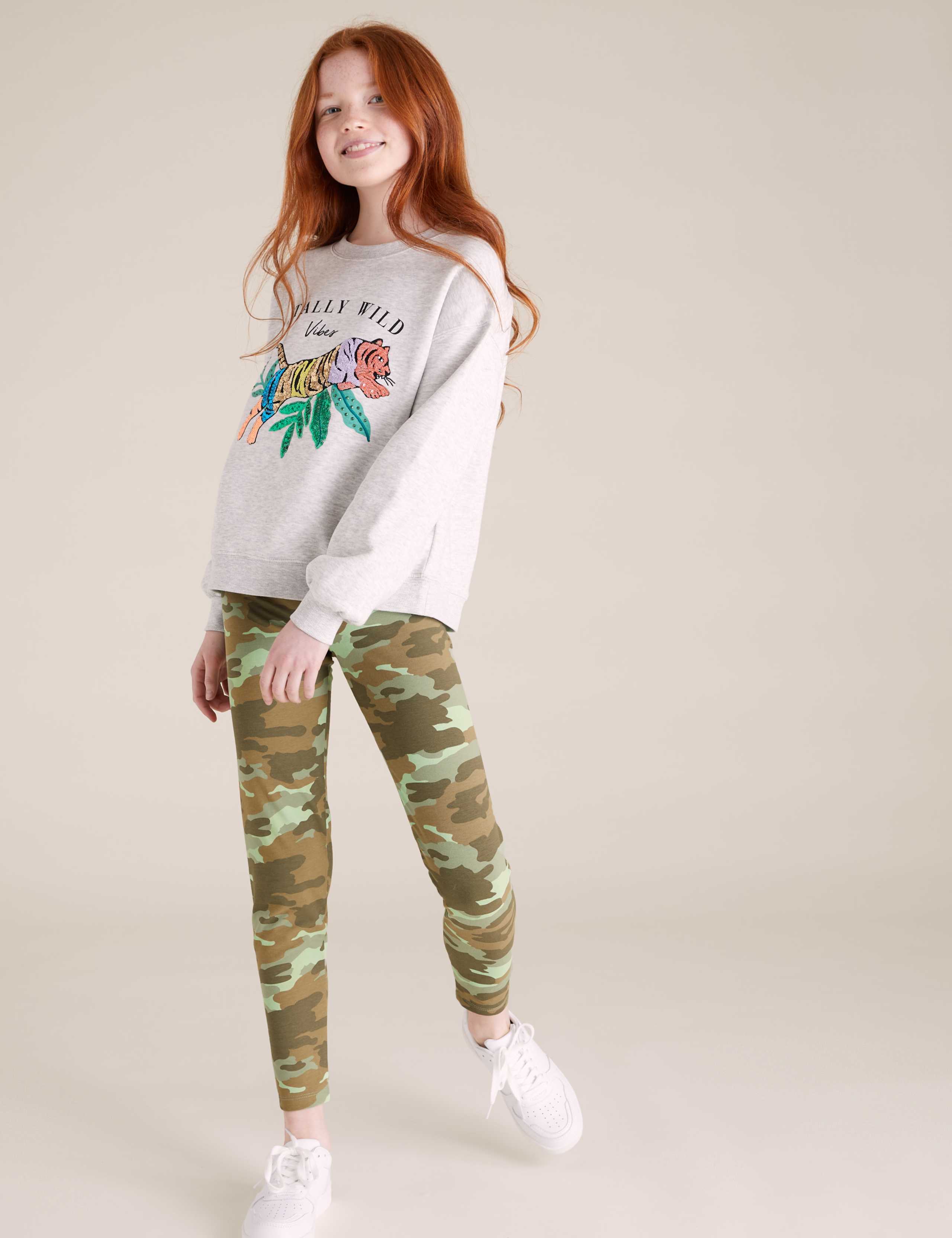 5pk Cotton Patterned Leggings (6-14 Yrs) 2 of 8