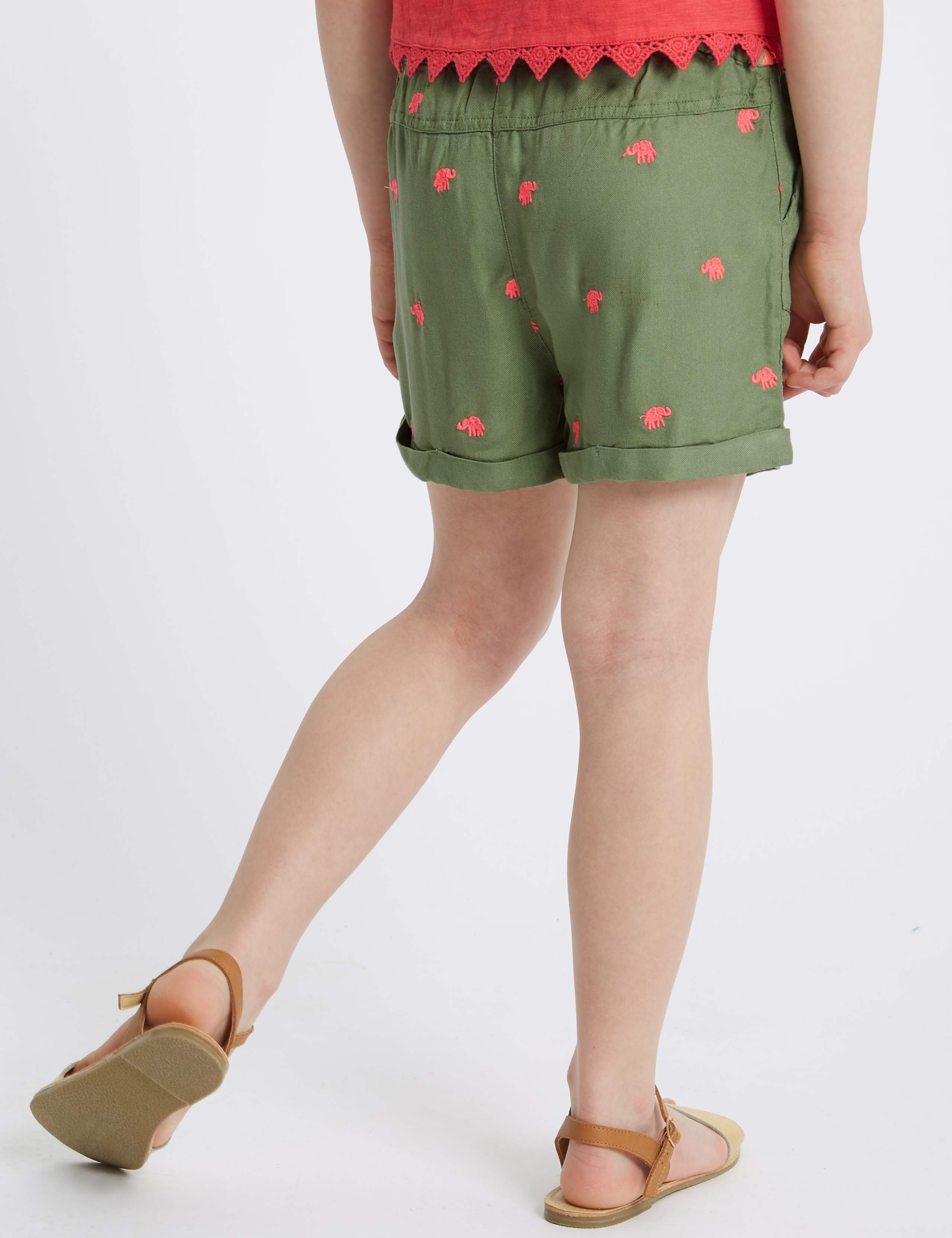Elephant Embroidered Shorts (3-16 Years) 4 of 4