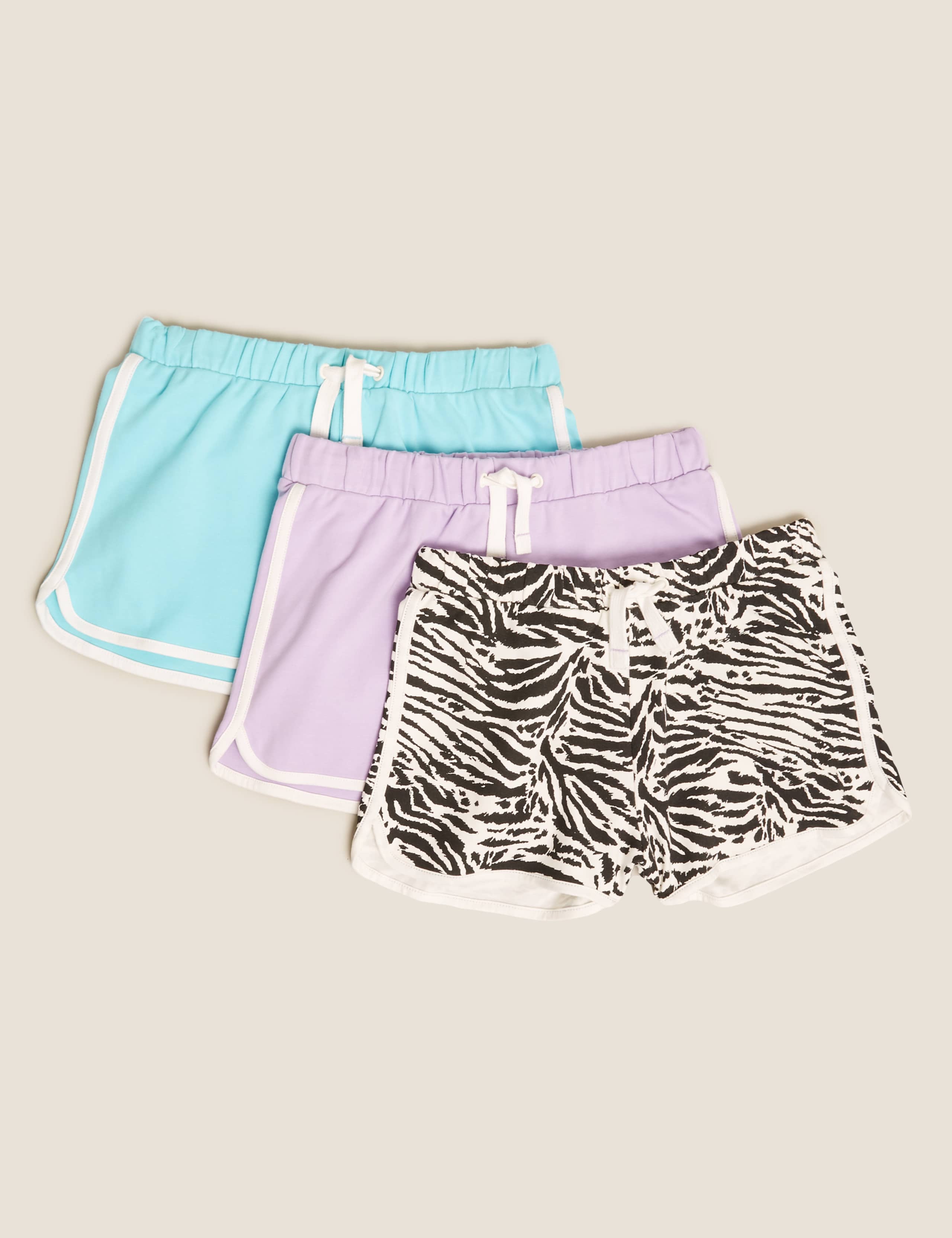 3pk Pure Cotton Shorts (6-16 Yrs) 1 of 6