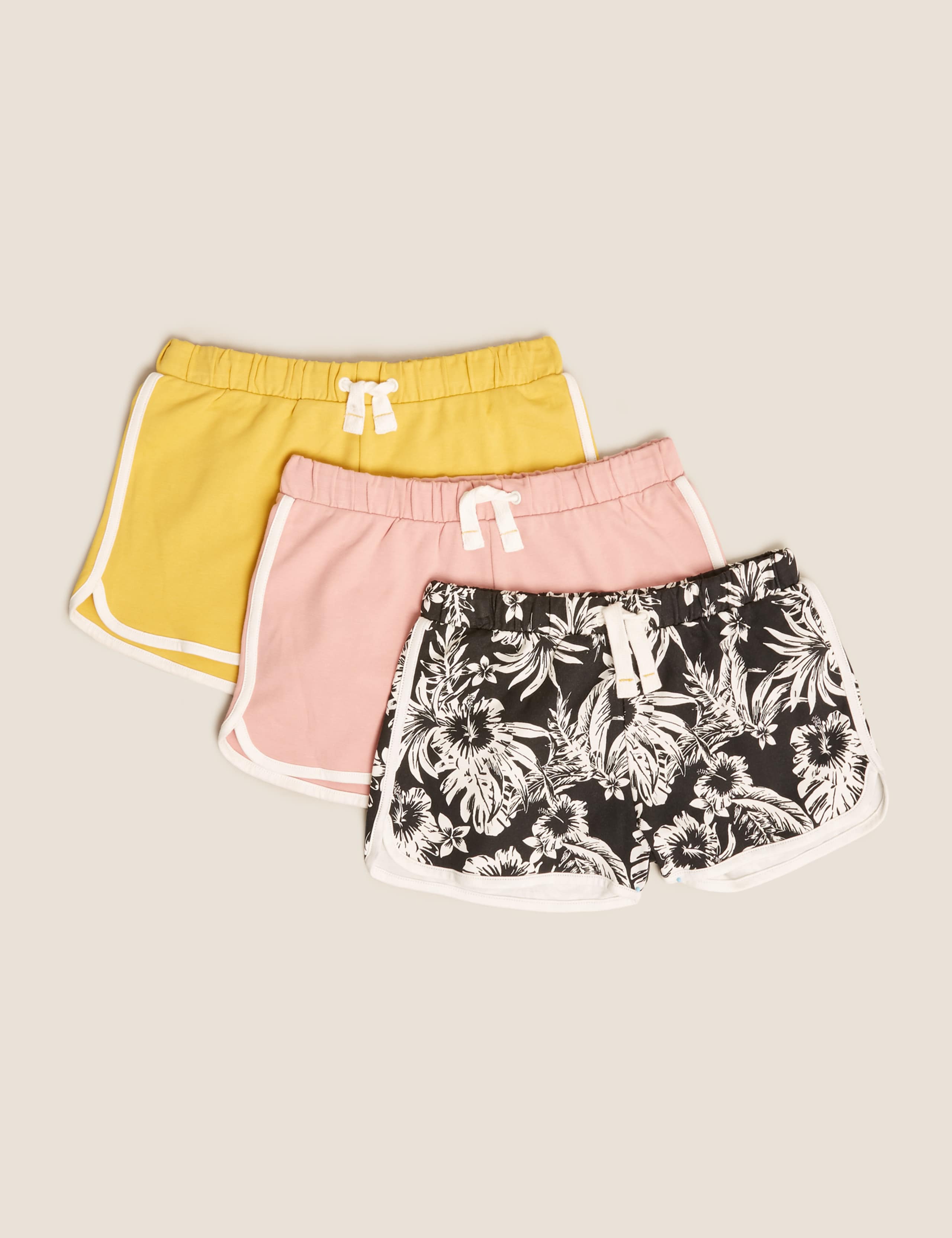 3pk Pure Cotton Tropical Print Shorts (6-16 Yrs) 1 of 6