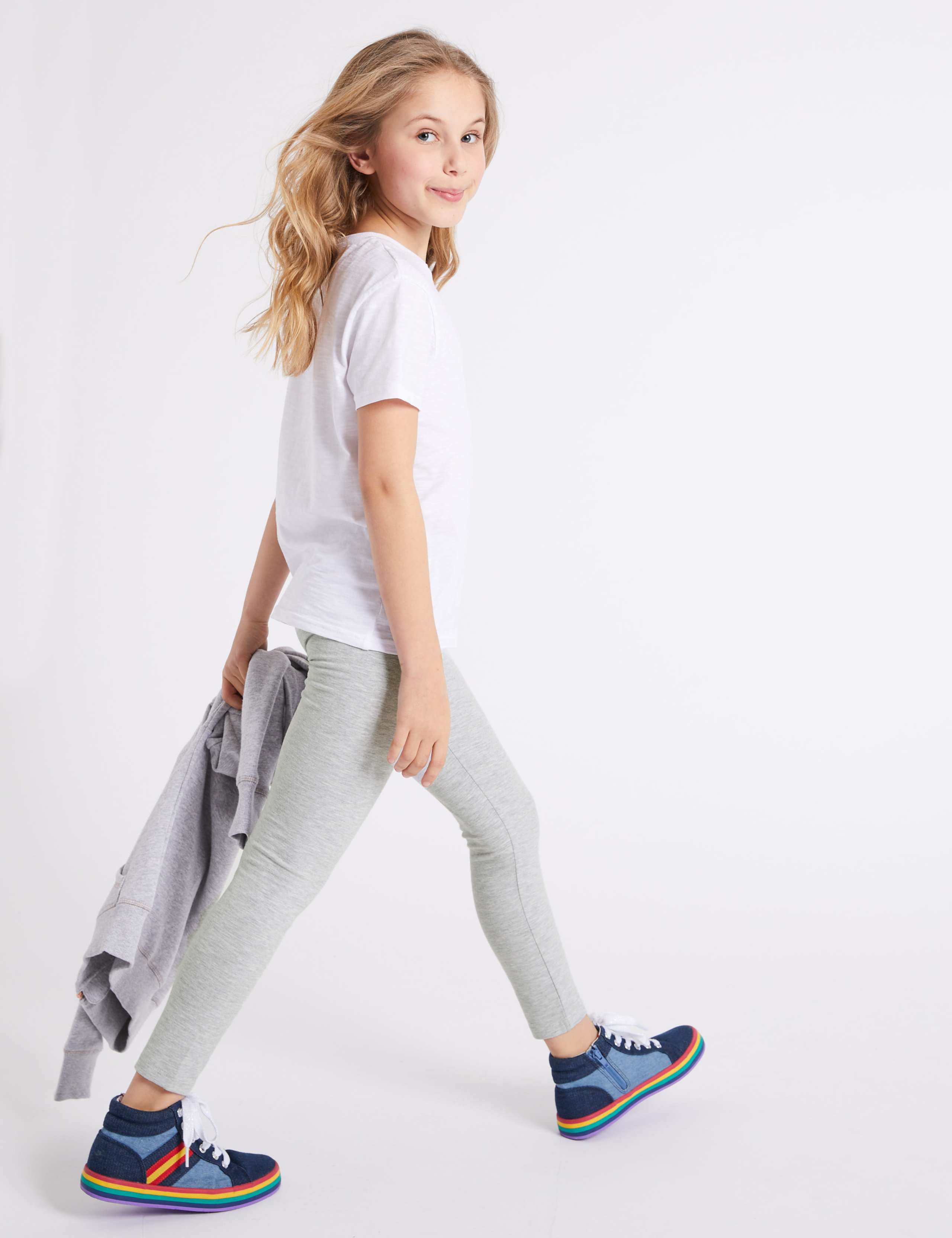 Grey Leggings with Stretch (3-16 Yrs) 1 of 4