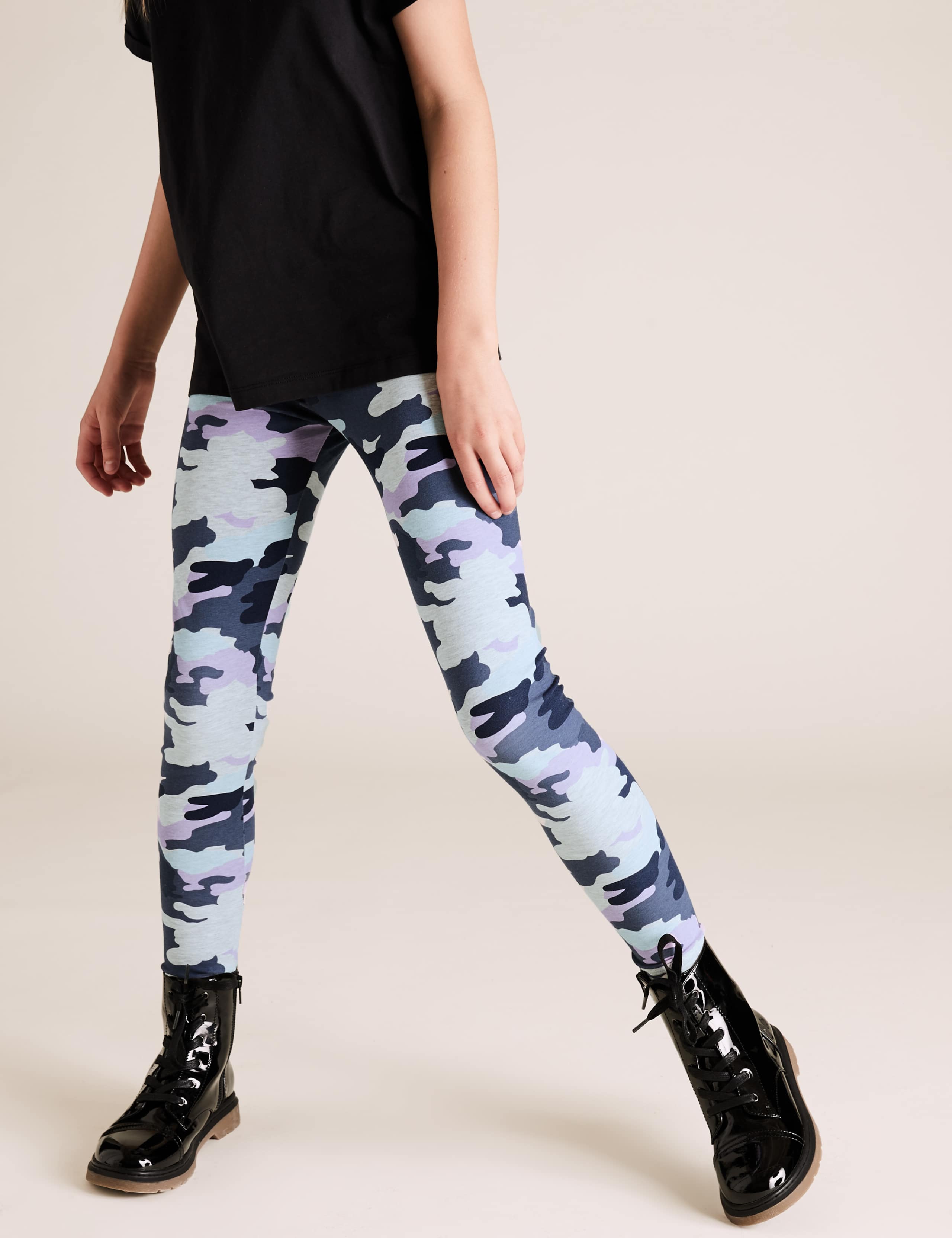 Cotton Rich Camouflage Print Leggings (6-16 Yrs) 4 of 5