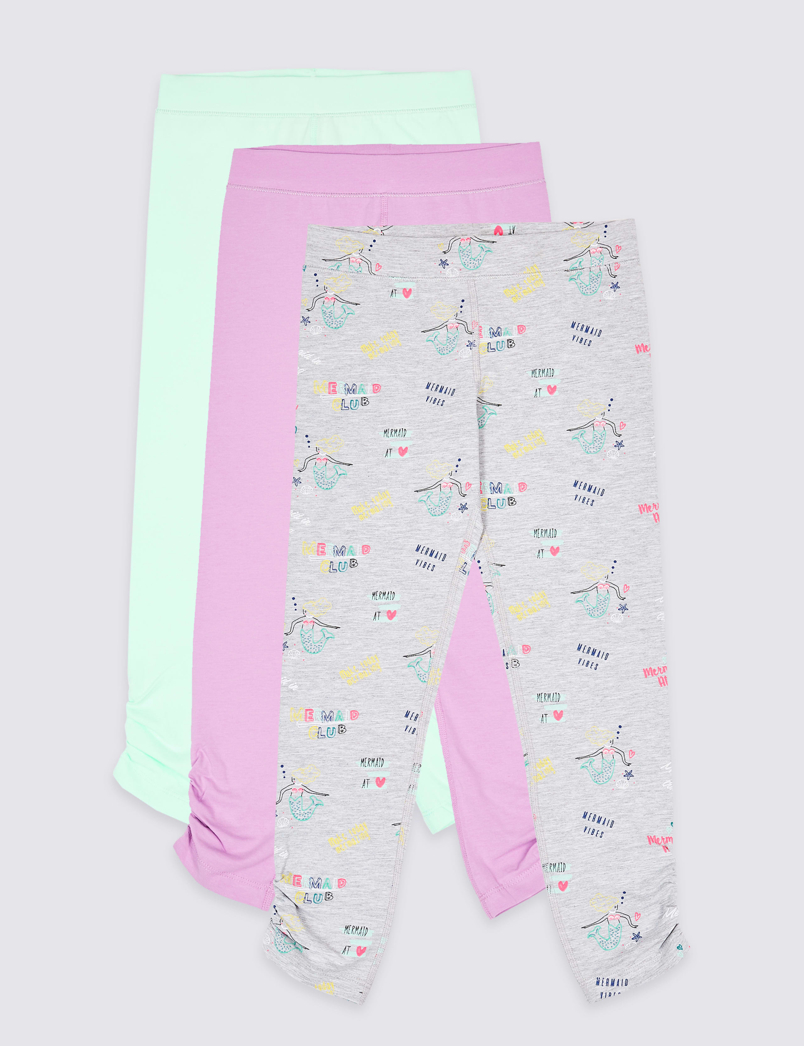 3 Pack Mermaid Leggings (3 - 16 Years) 2 of 7