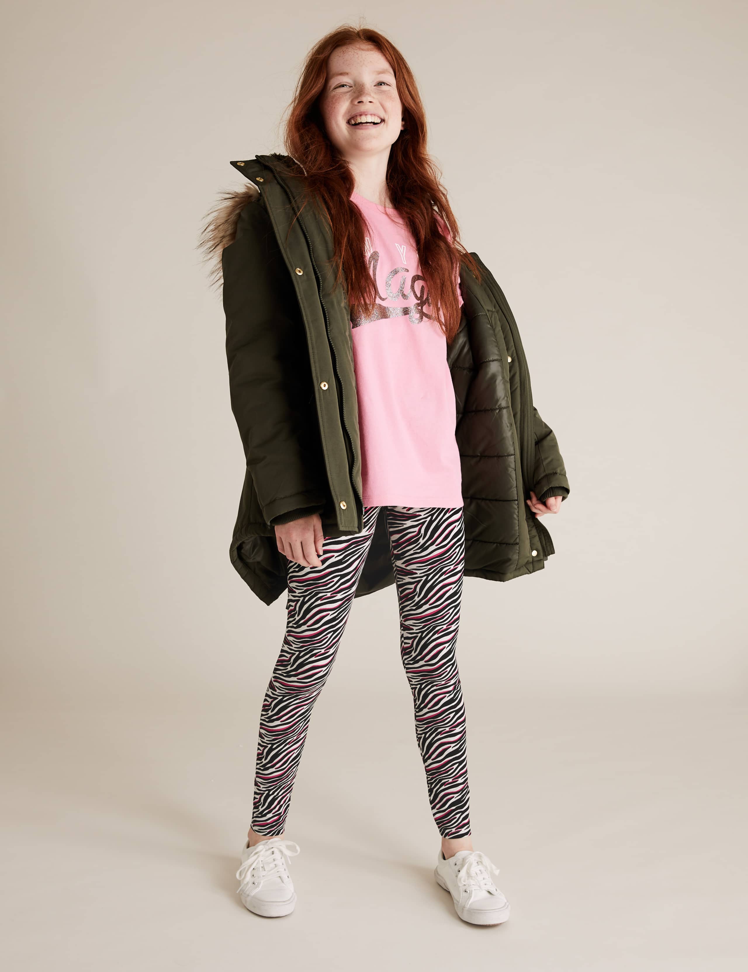 Cotton Zebra Print Leggings (6-16 Yrs) 3 of 5
