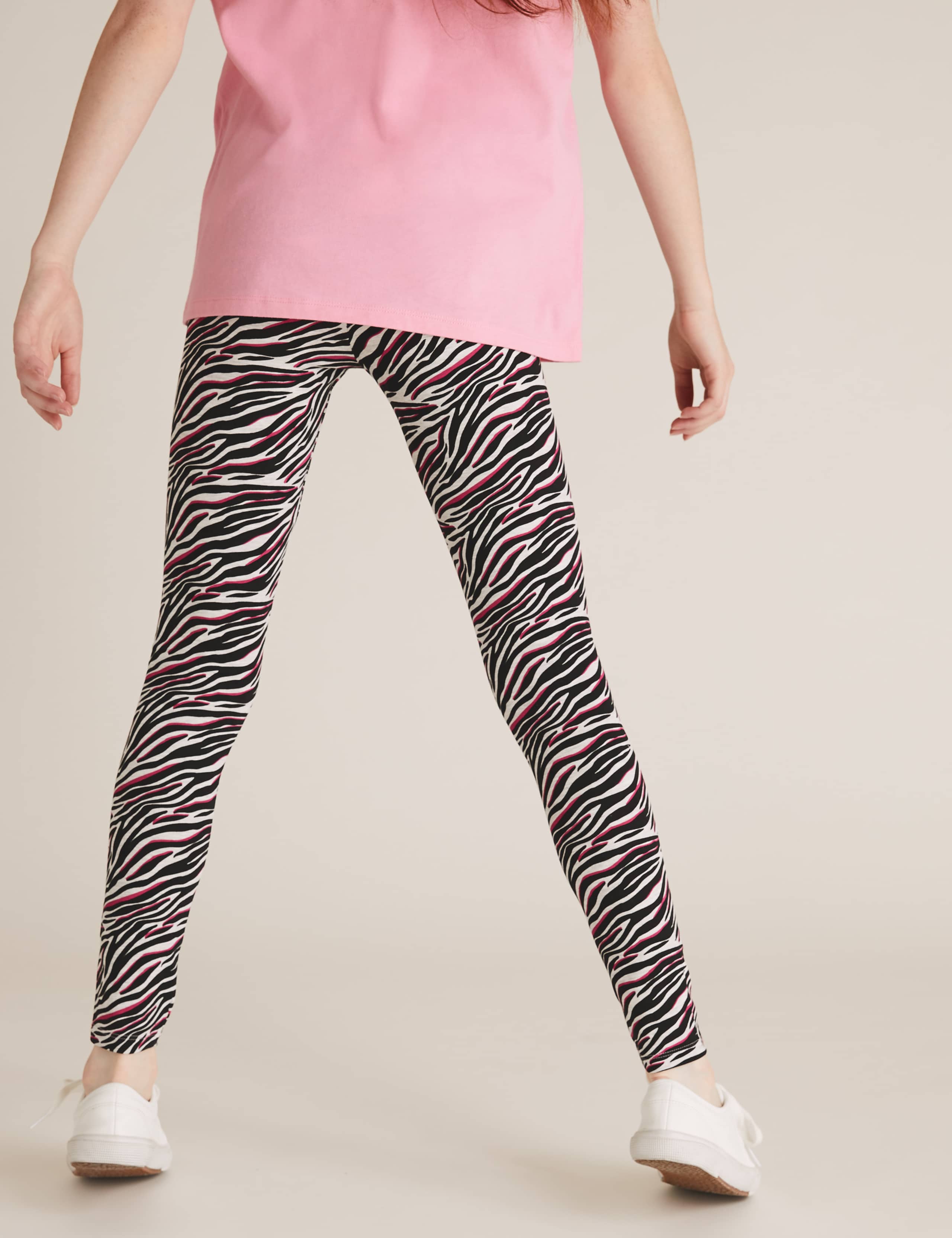 Cotton Zebra Print Leggings (6-16 Yrs) 5 of 5