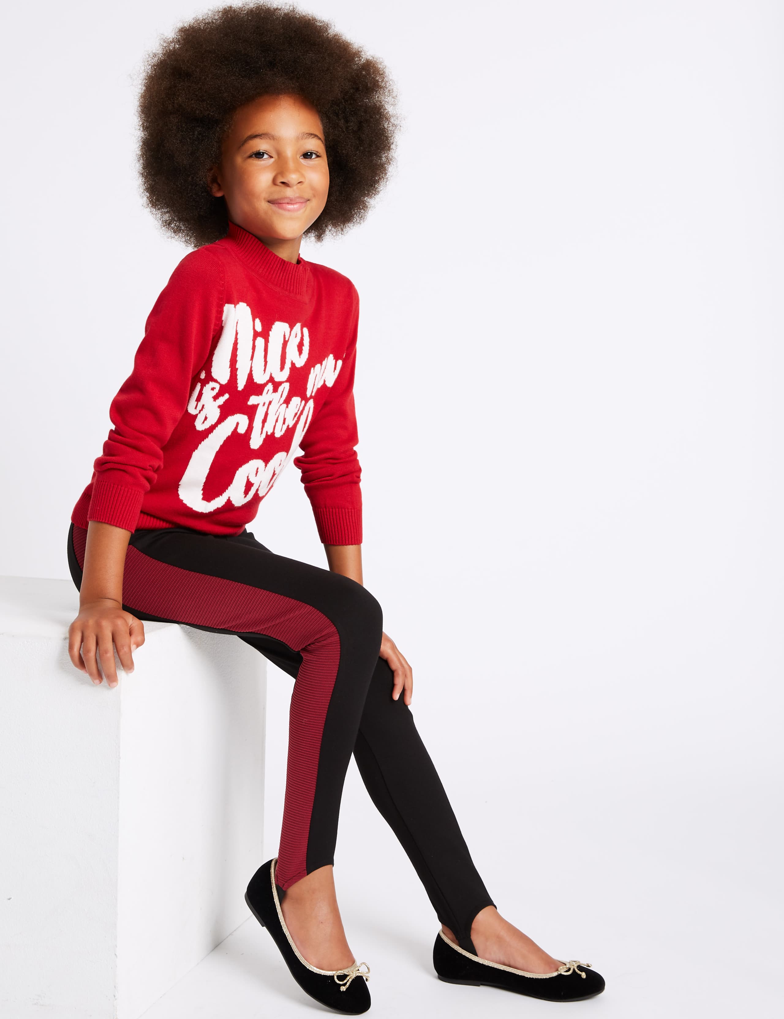 Ribbed Ponte Leggings (3-14 Years) 1 of 6