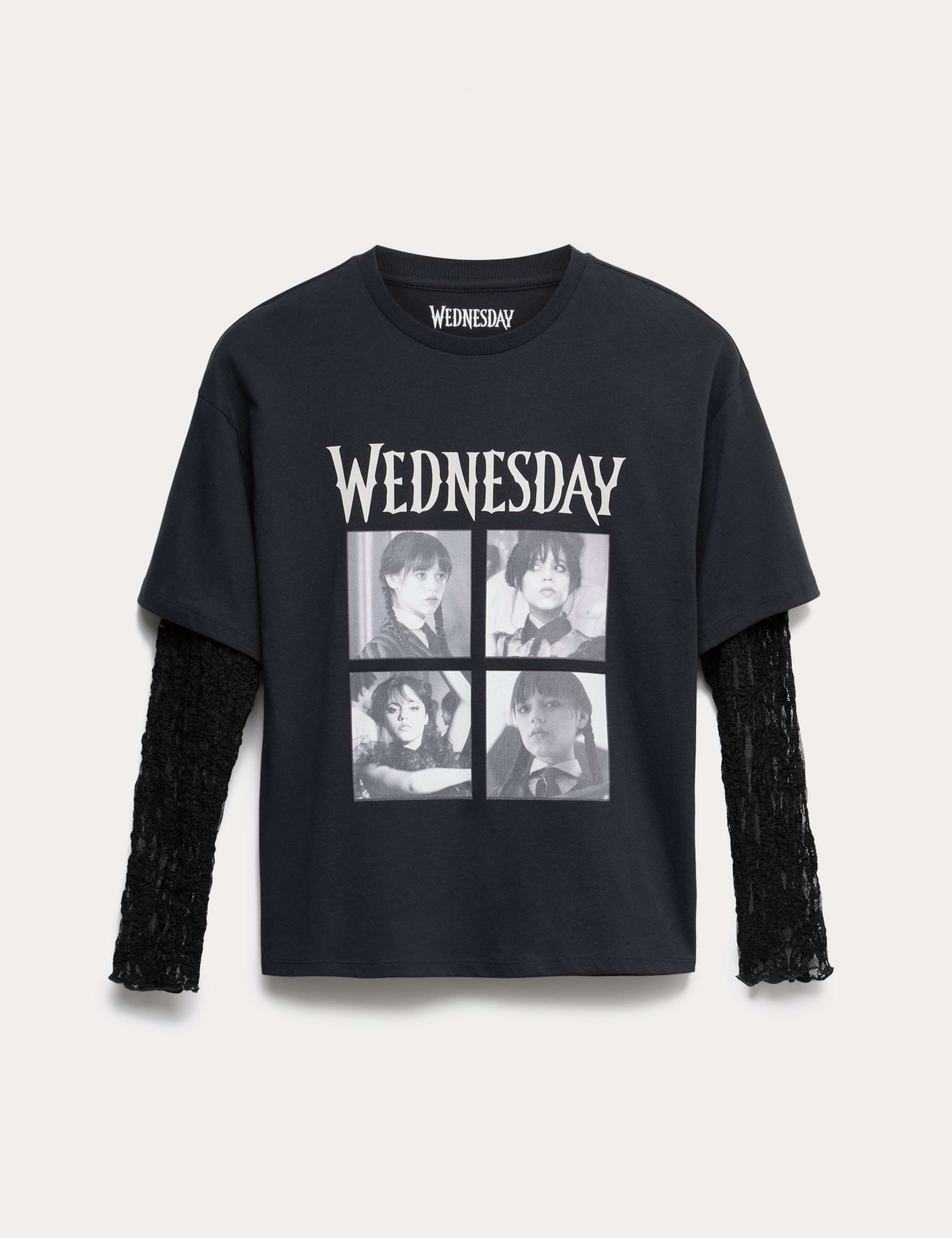 Cotton Rich Wednesday™ Lace T-Shirt (6-16 Yrs) 1 of 2