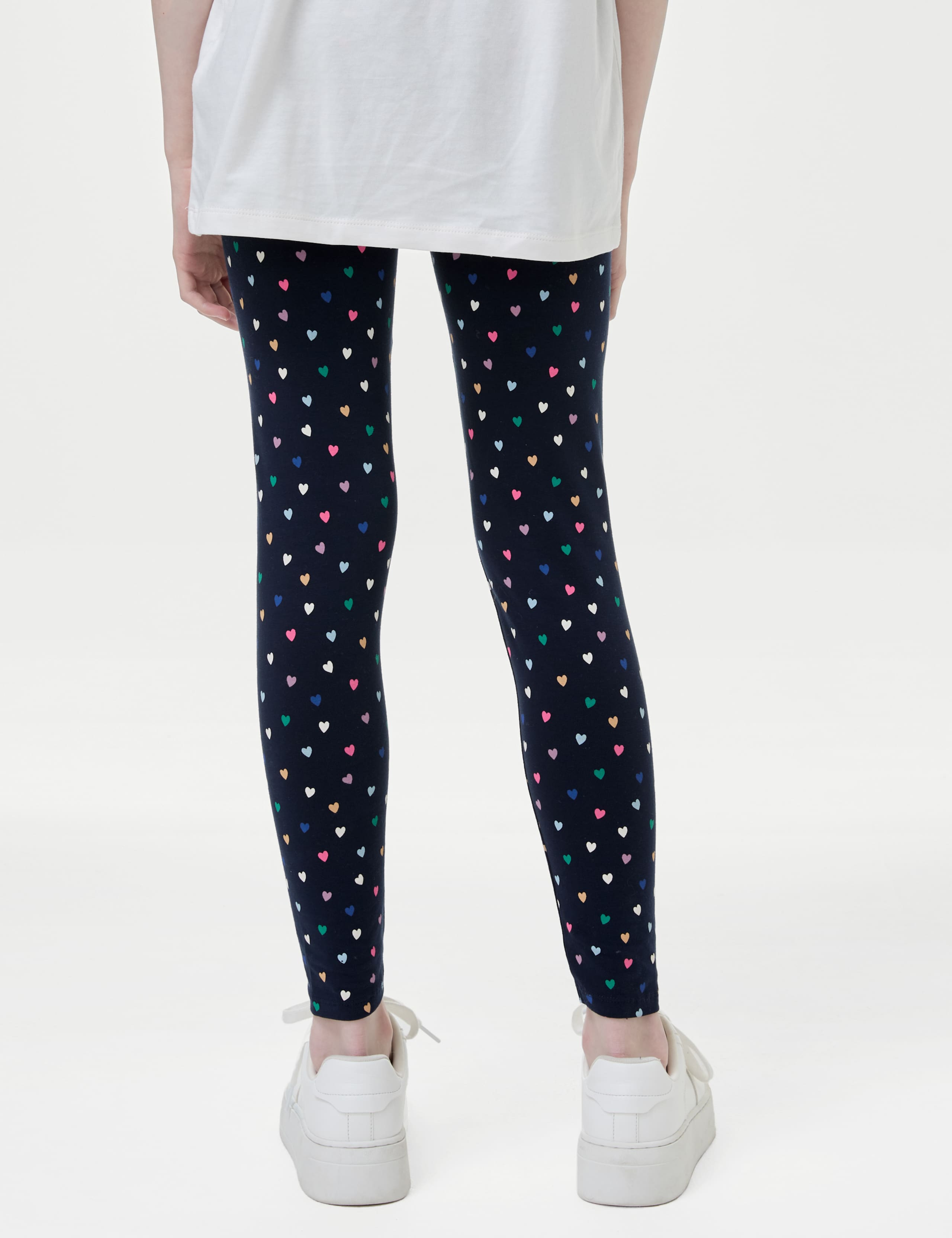 Cotton Rich Heart Print Leggings (6-16 Yrs) 6 of 6