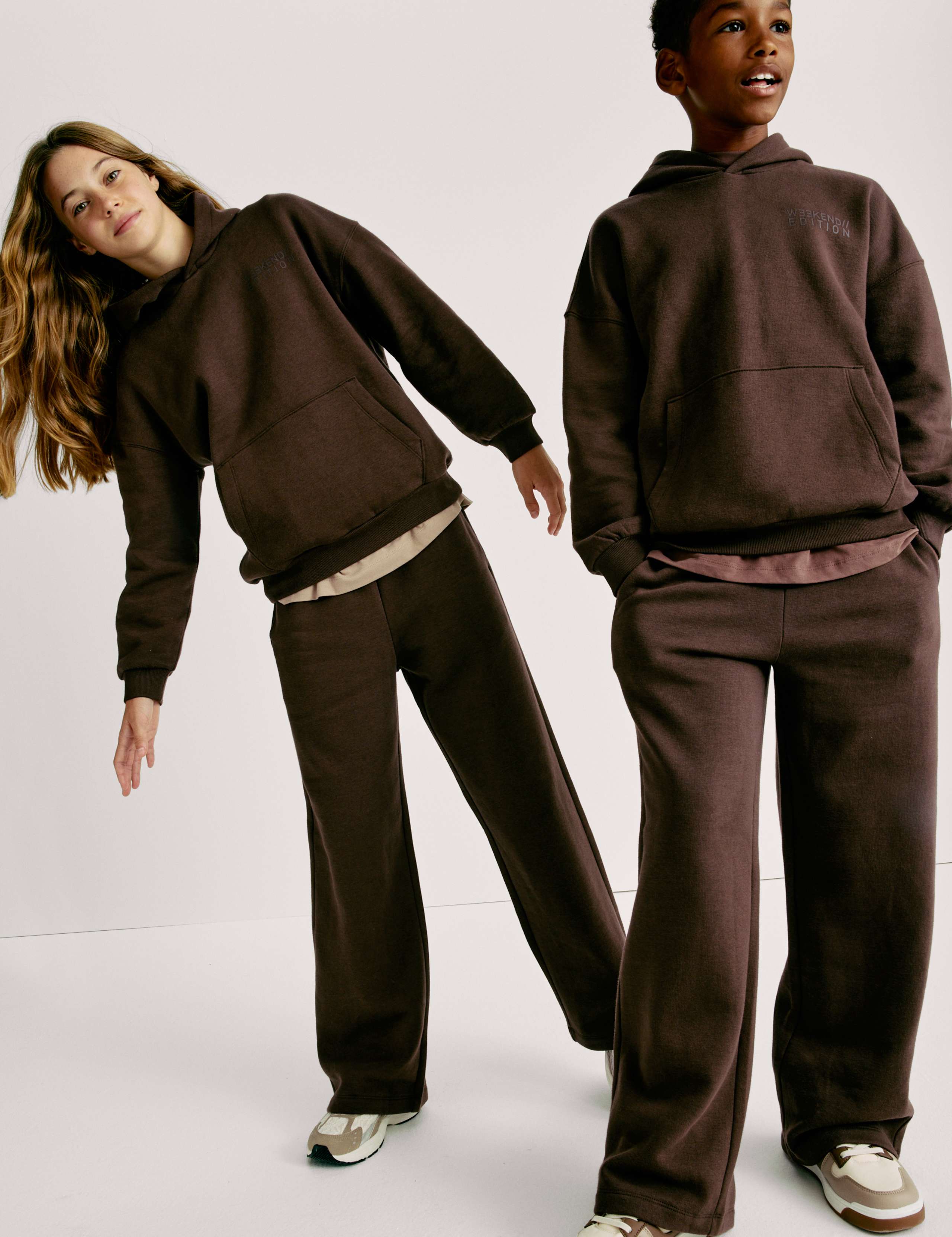 Wide Leg Cotton Rich Joggers (2-16 Yrs) 1 of 5