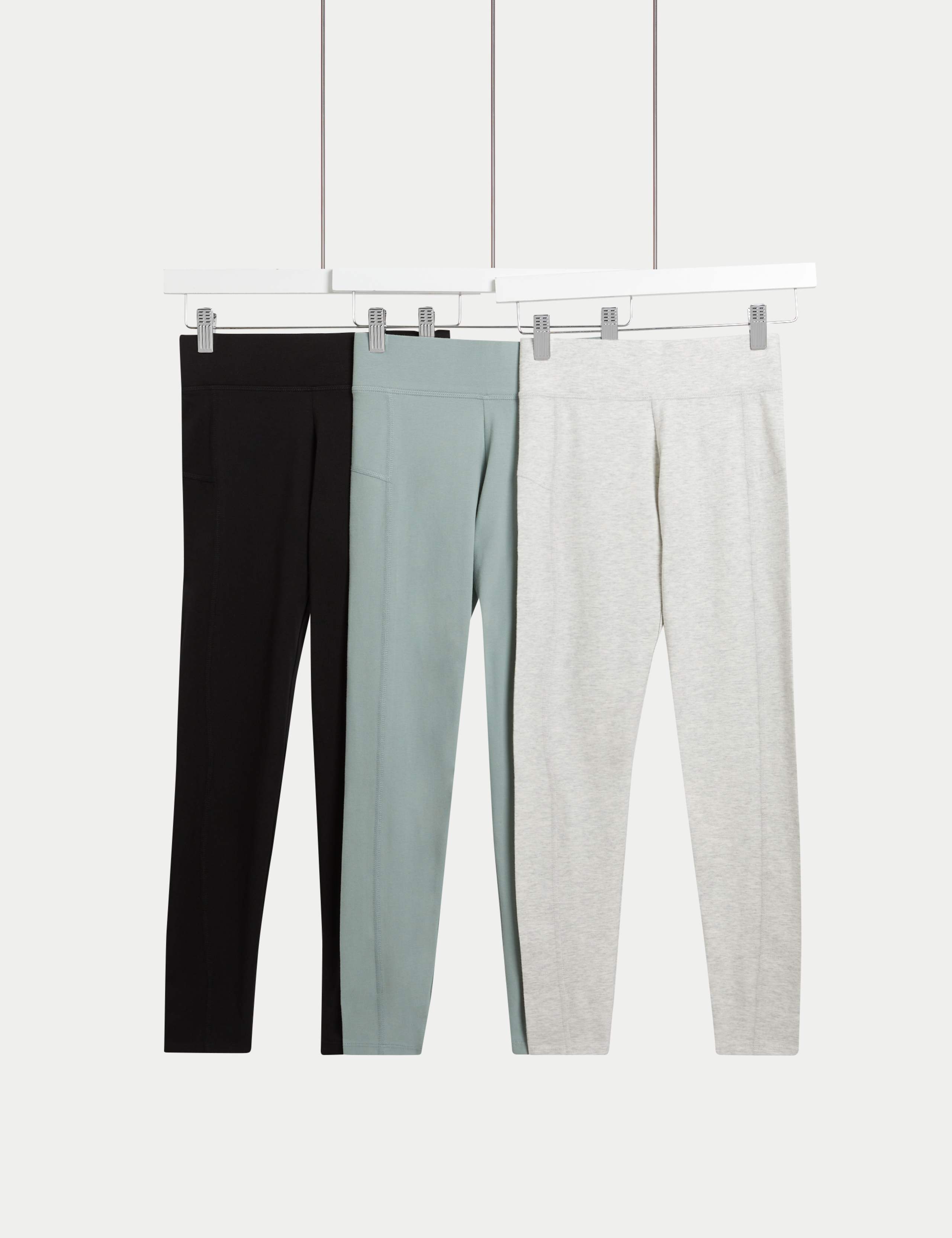 3 Pack Cotton Rich Leggings (6-16 Yrs) 1 of 1