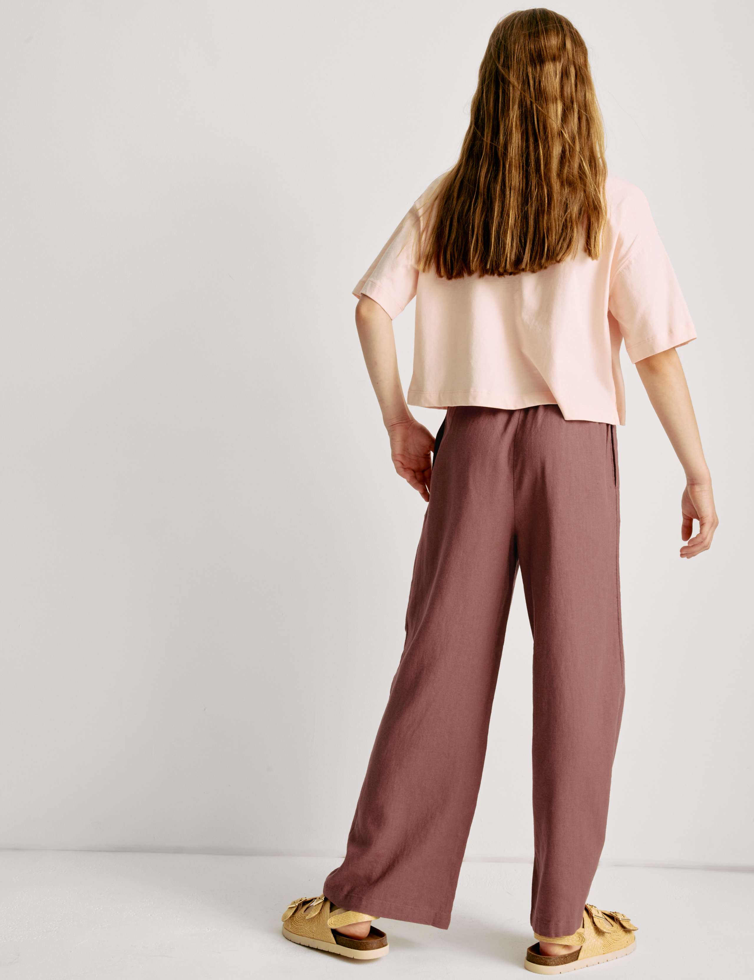 Wide Leg Linen Rich Trousers (6-16 Yrs) 4 of 6