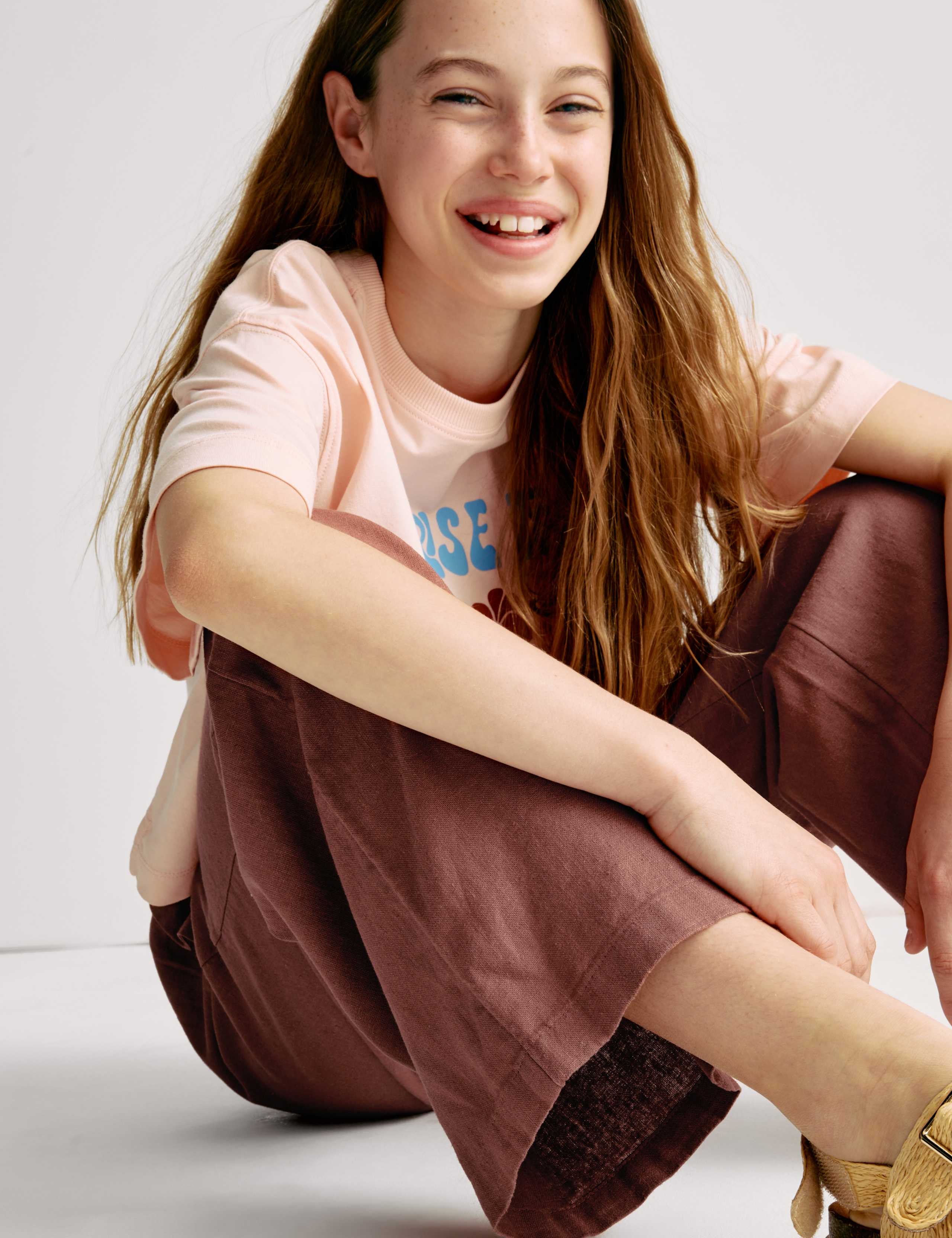 Wide Leg Linen Rich Trousers (6-16 Yrs) 6 of 6