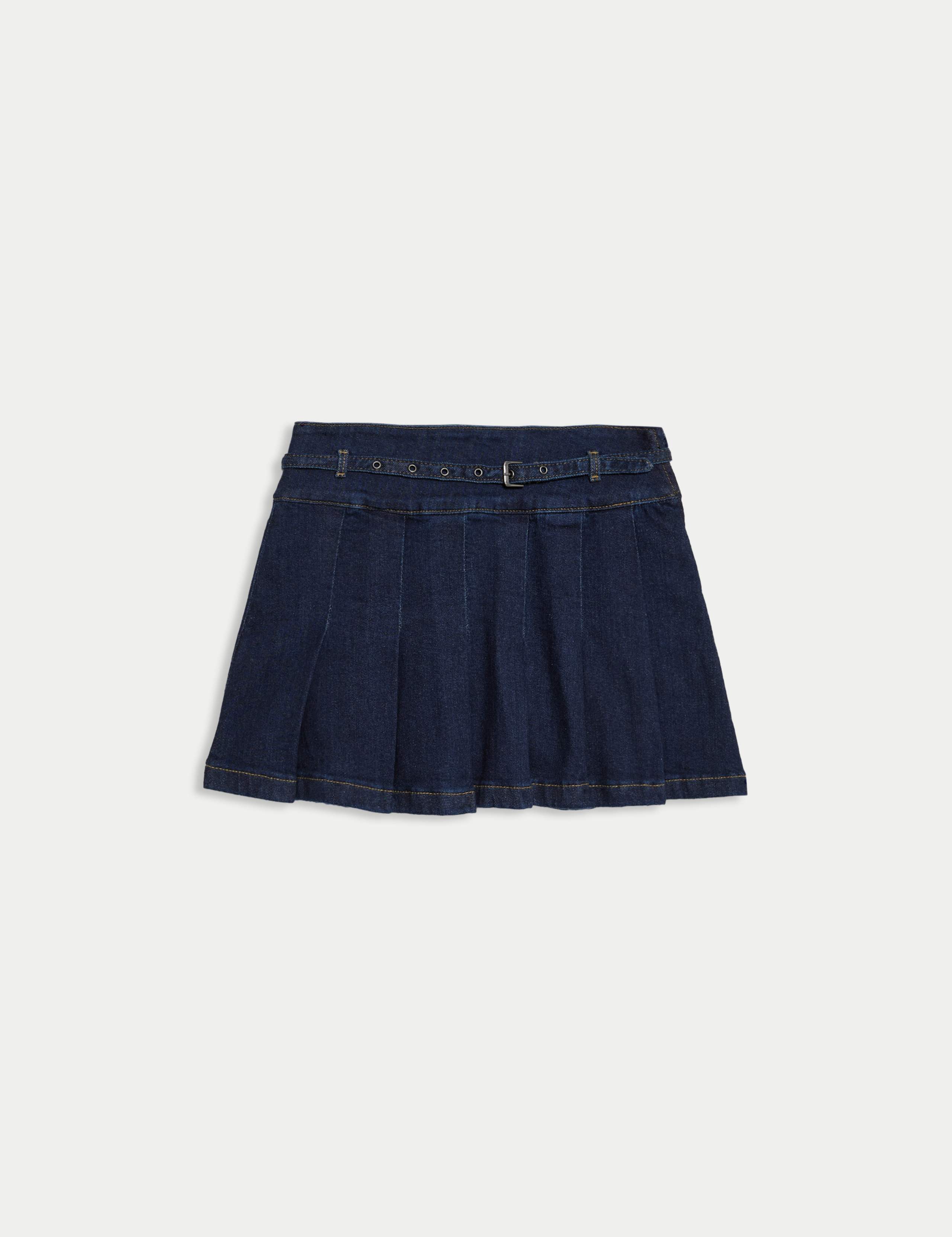 Mini Denim Box Pleat Skirt (2-16 Yrs) 2 of 5