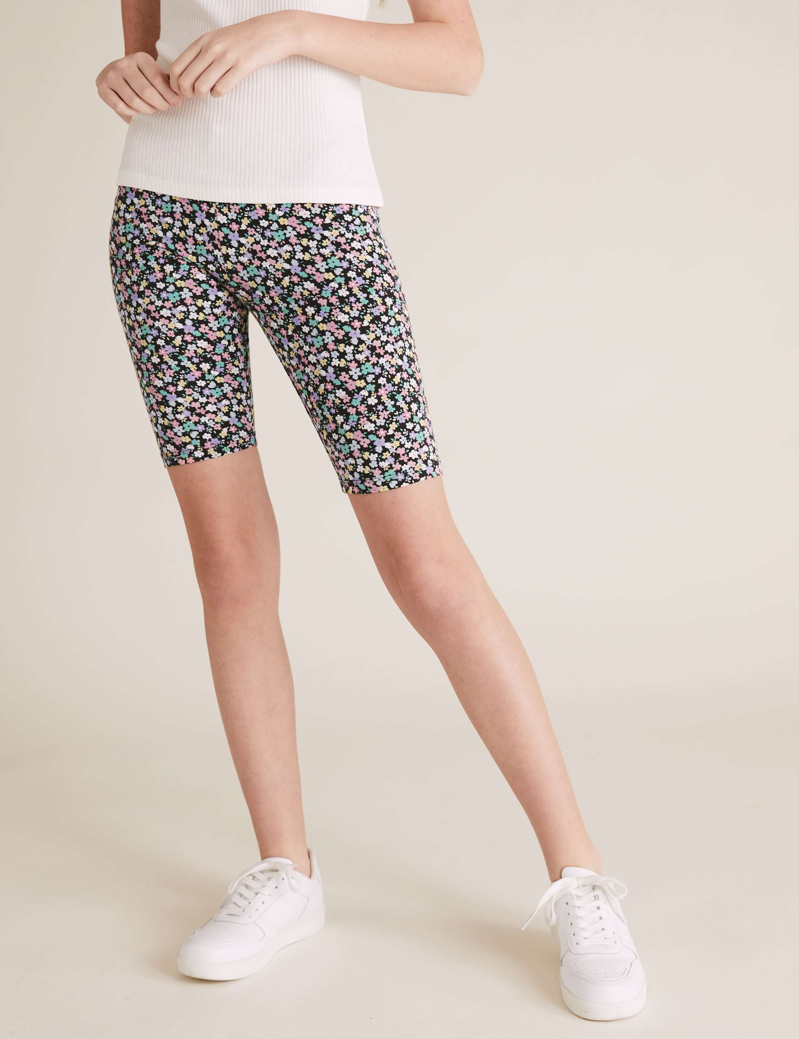 Organic Cotton Floral Print Cycling Shorts (6-16 Yrs) 2 of 4