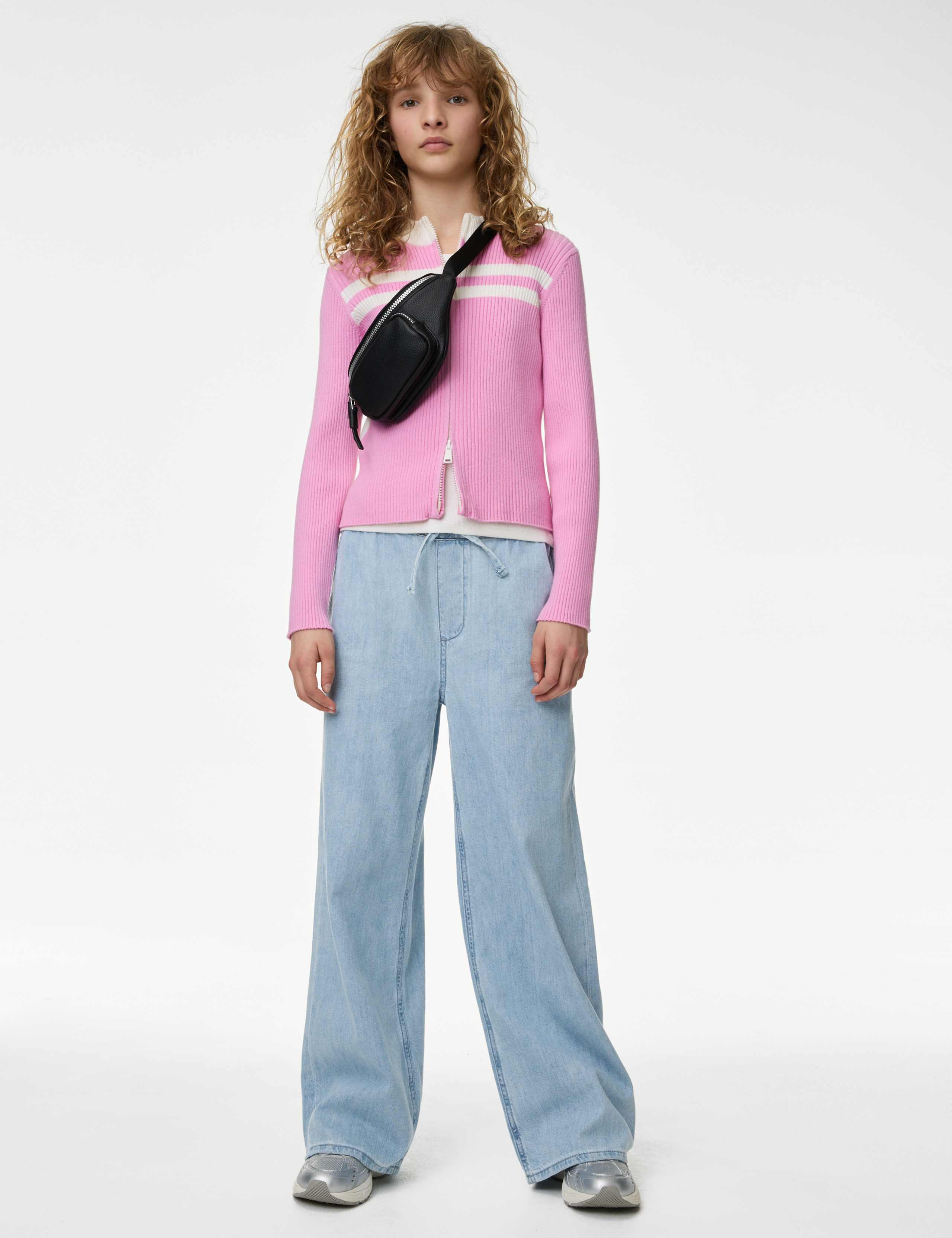 Wide Leg Denim Jeans (6-16 Yrs) 1 of 5