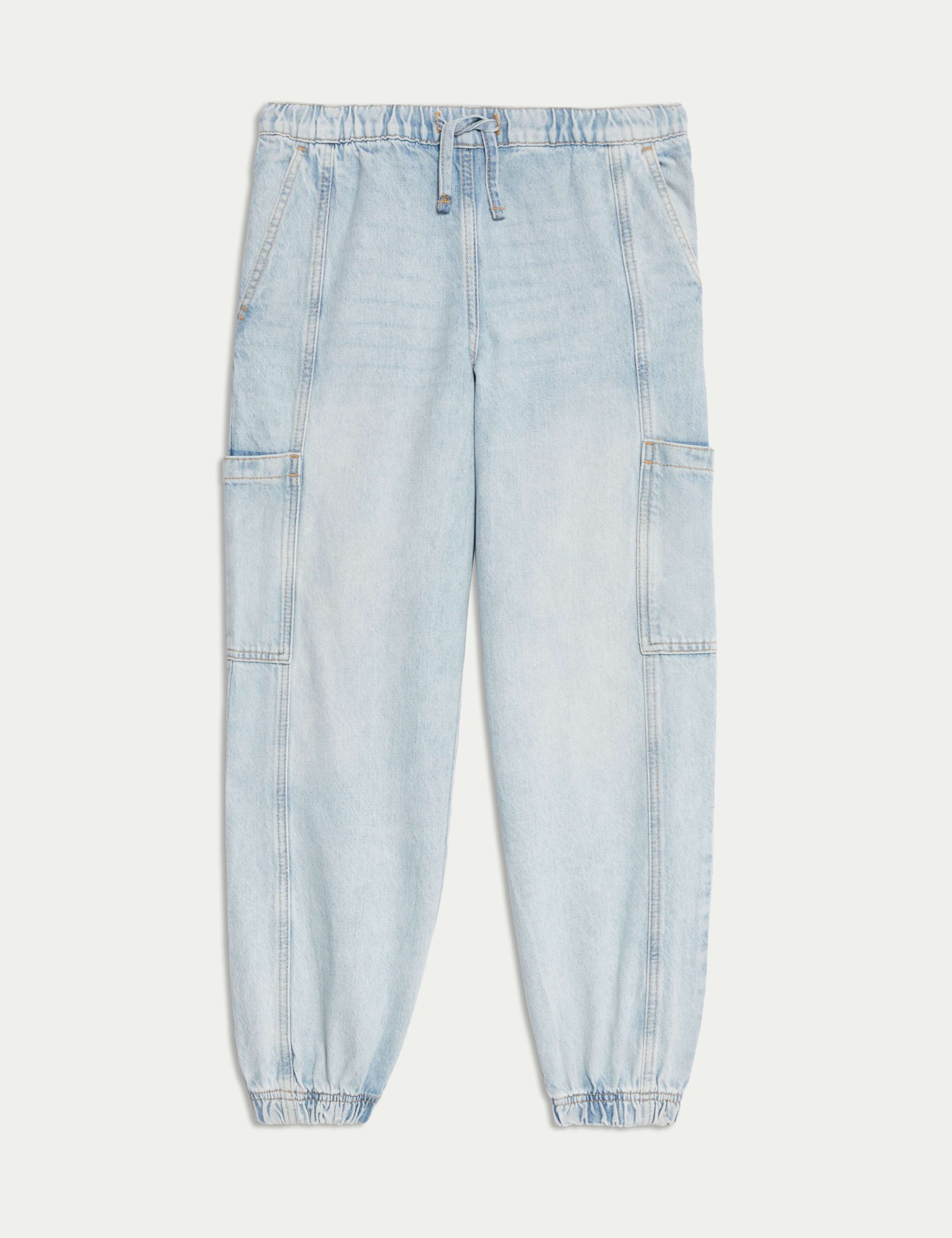 Cuffed Denim Cargo Jeans (6-16 Yrs) 2 of 6