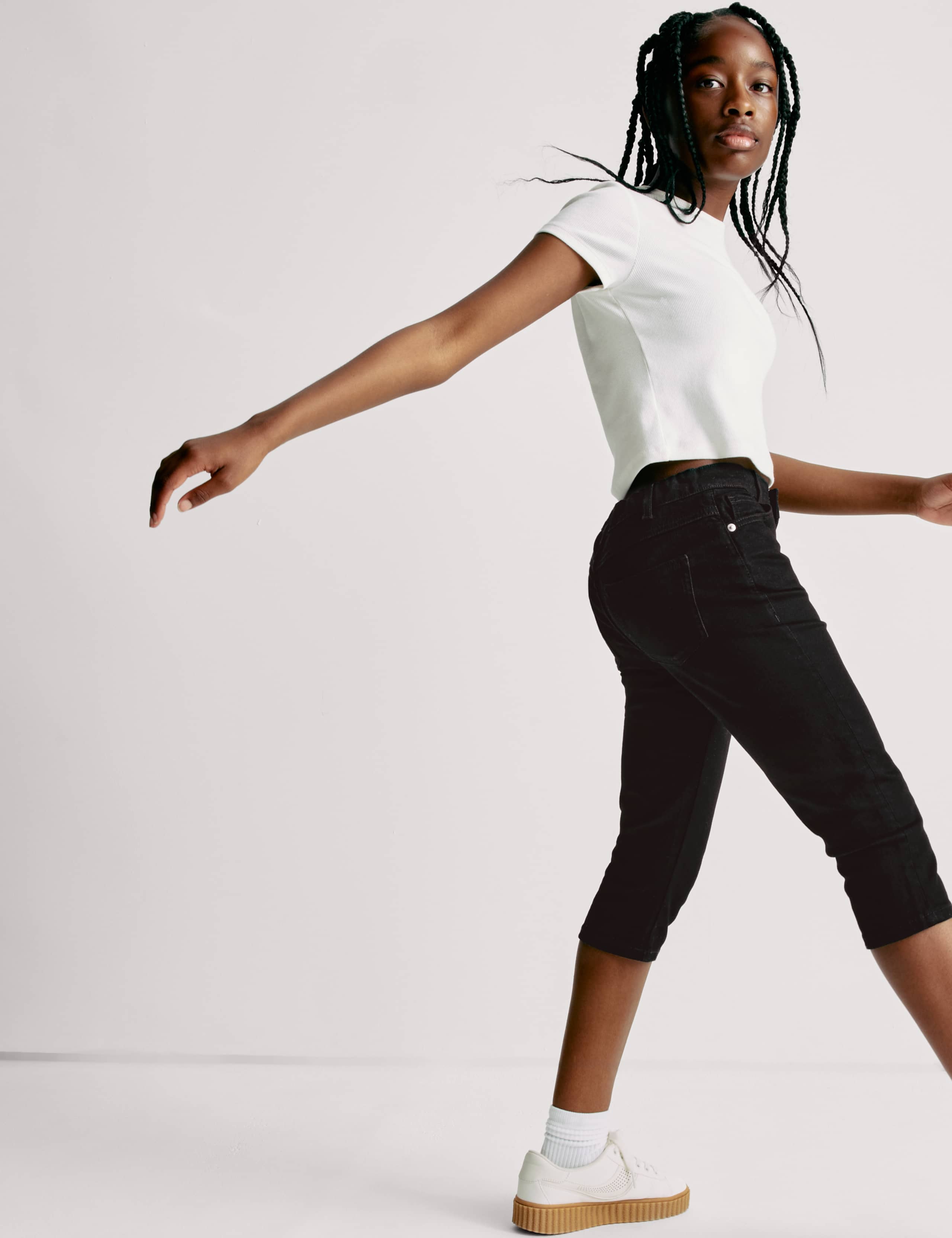 Skinny Capri Denim Jeans (6-16 Yrs) 1 of 7