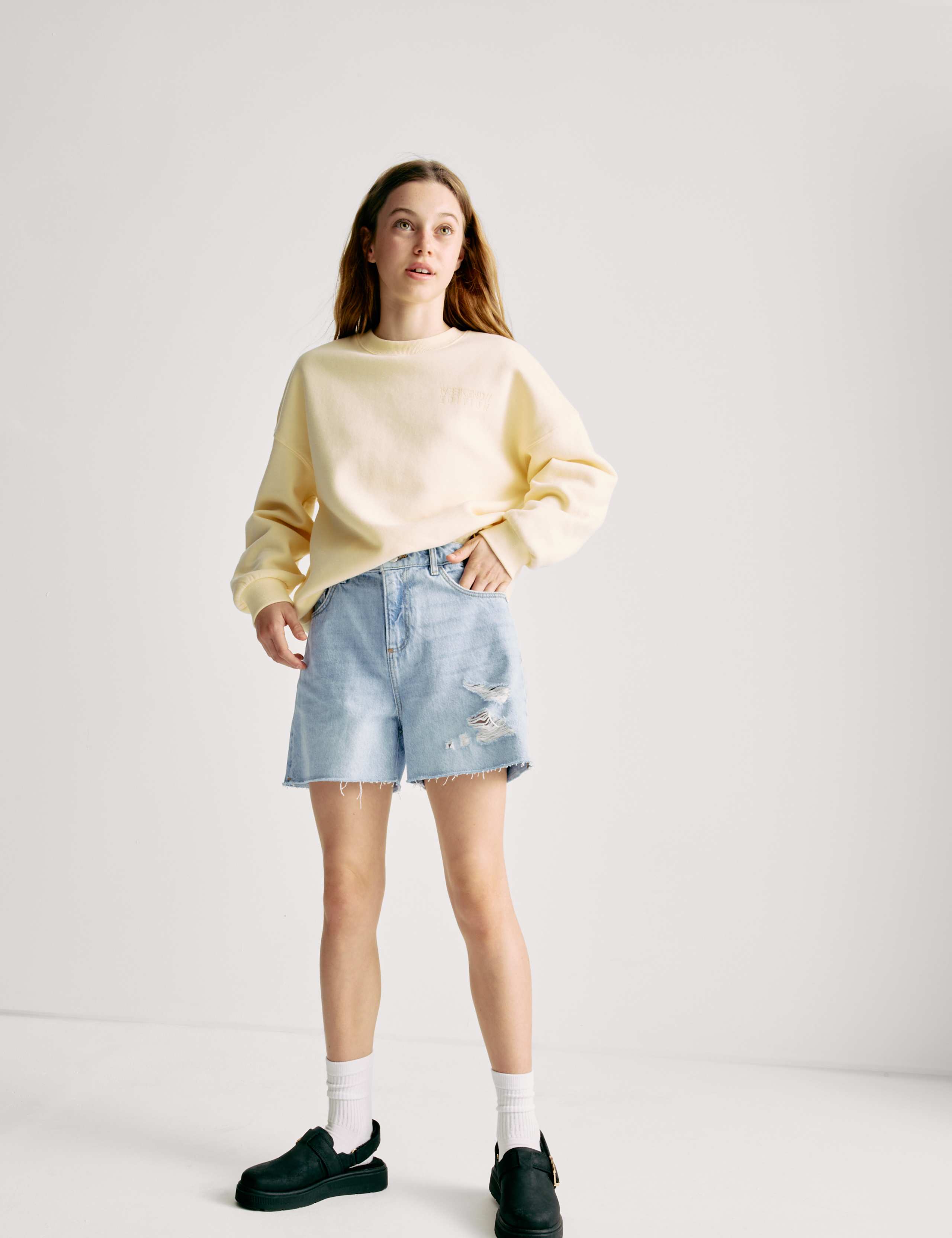 Pure Cotton Relaxed Denim Shorts (6-16 Yrs) 4 of 6