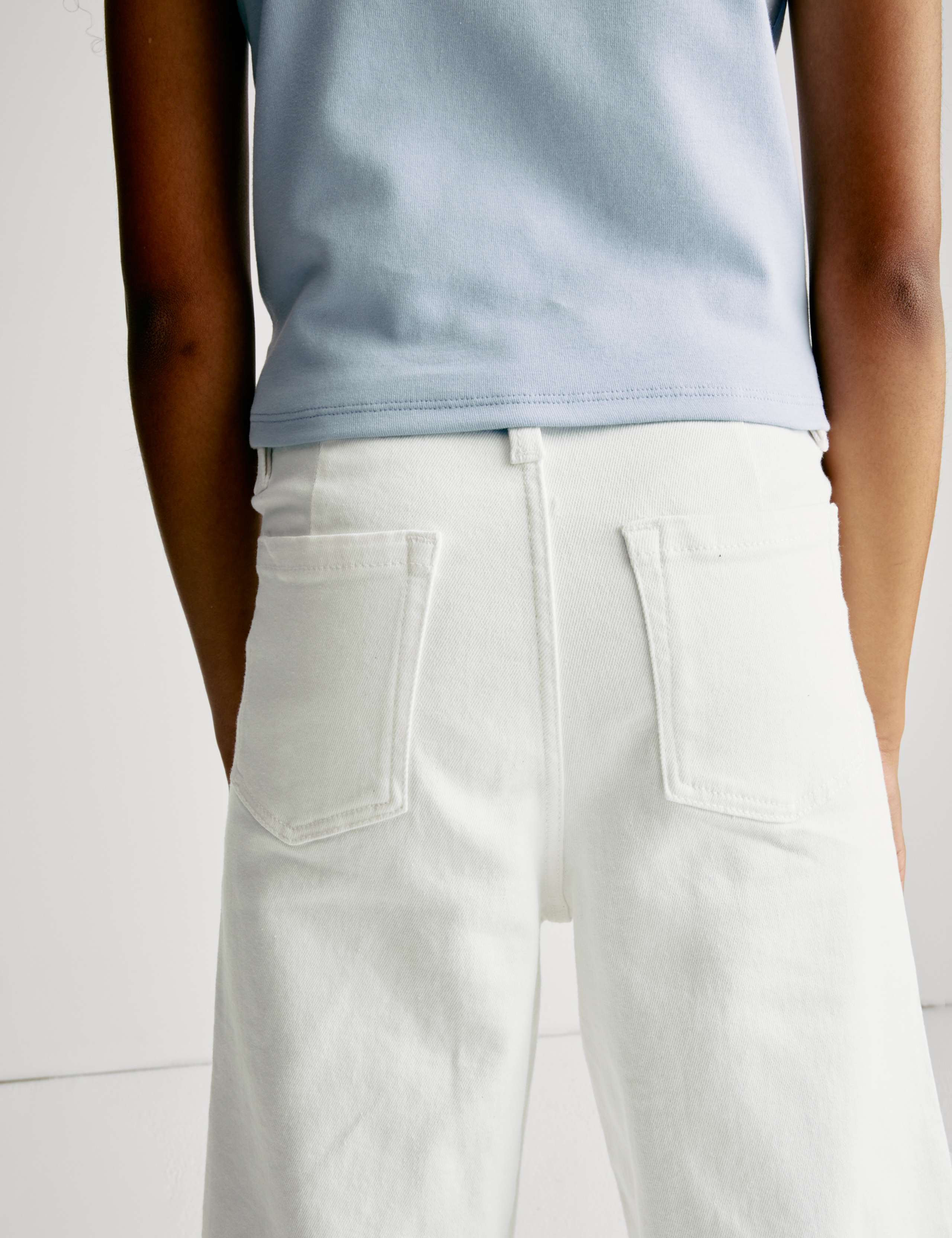 Wide Leg Cotton Rich Cropped Jeans (6-16 Yrs) 4 of 6