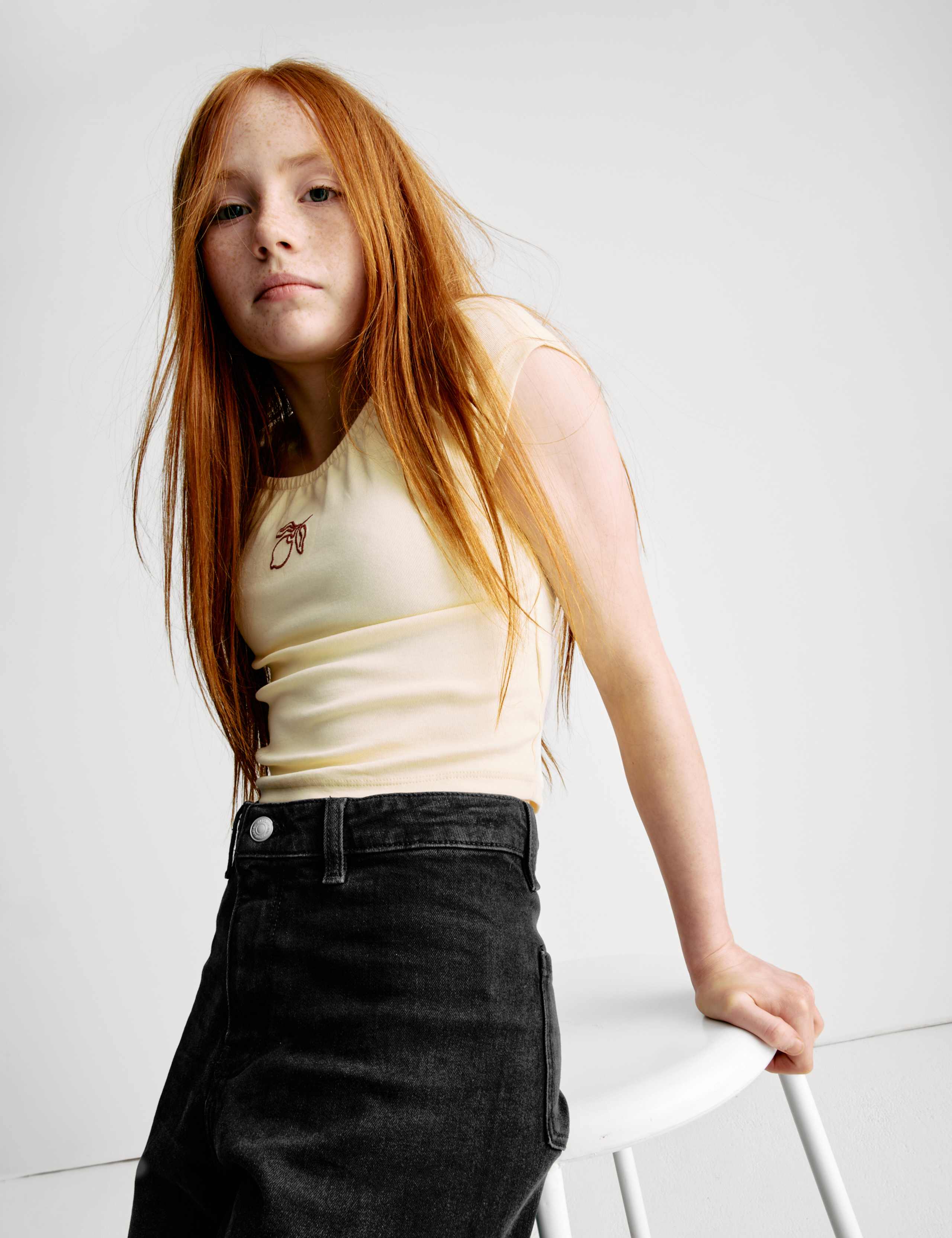 Wide Leg Cotton Rich Cropped Jeans (6-16 Yrs) 7 of 10
