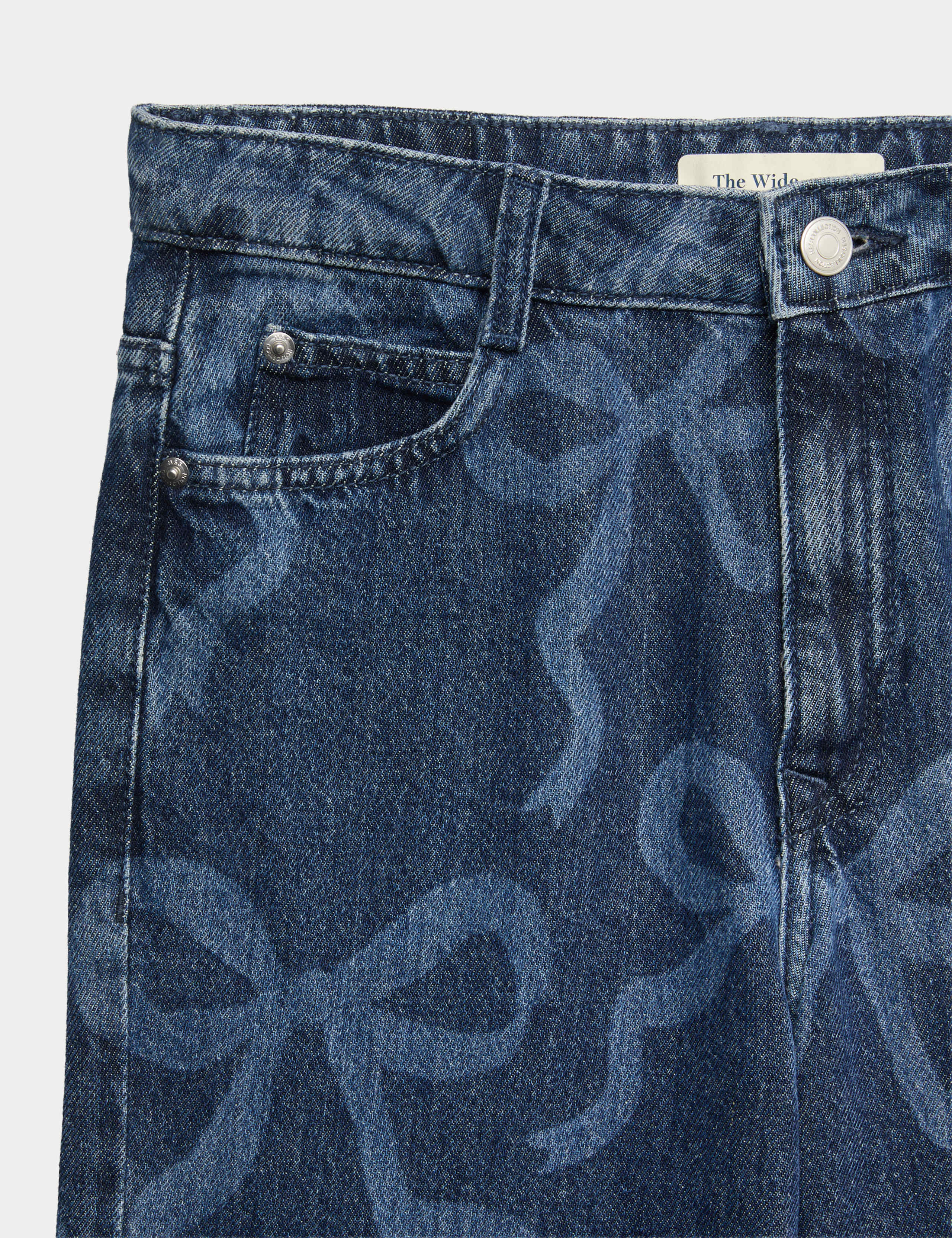Denim Bow Print Wide Leg Jeans (2-16 Yrs) 2 of 2