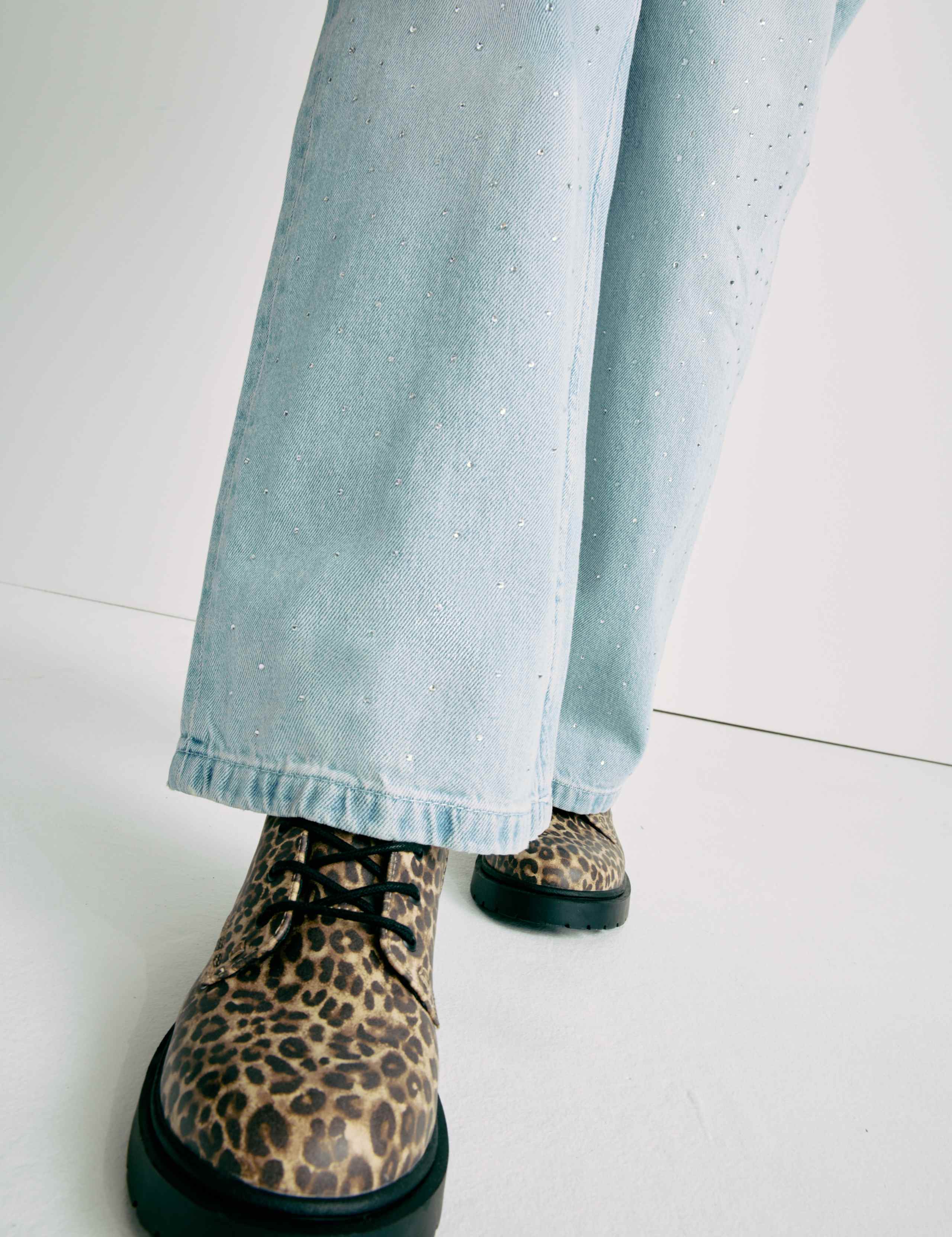 Denim Wide Leg Diamante Jeans (6-16 Yrs) 3 of 6