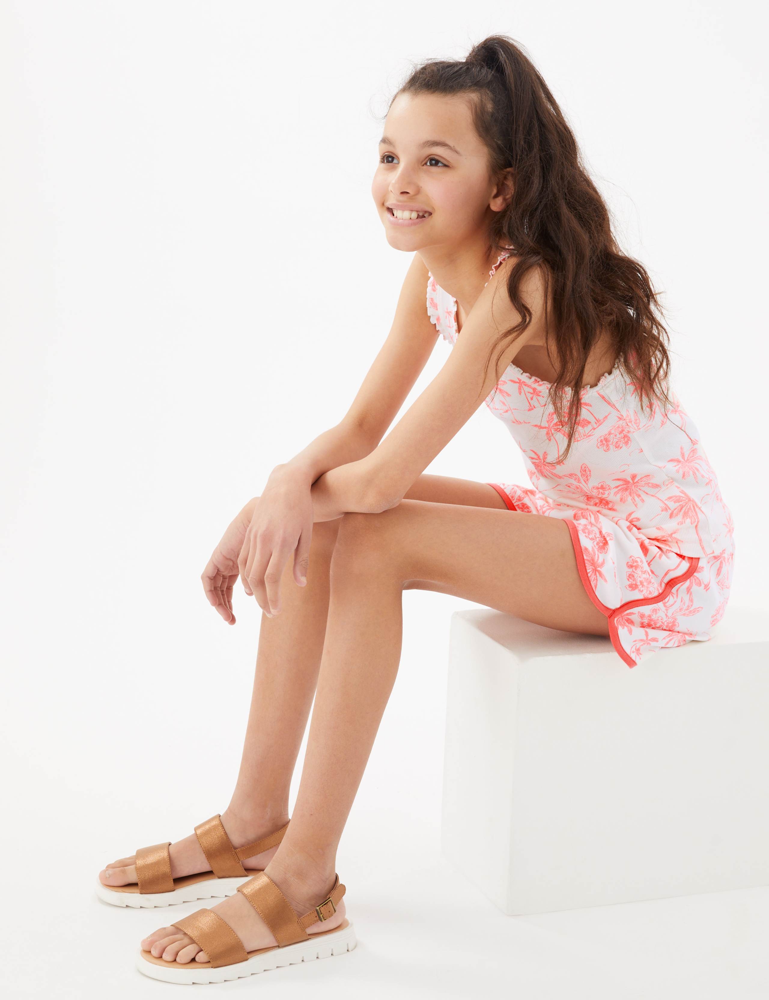 Pure Cotton Printed Runner Shorts (6-16 Yrs) 1 of 5