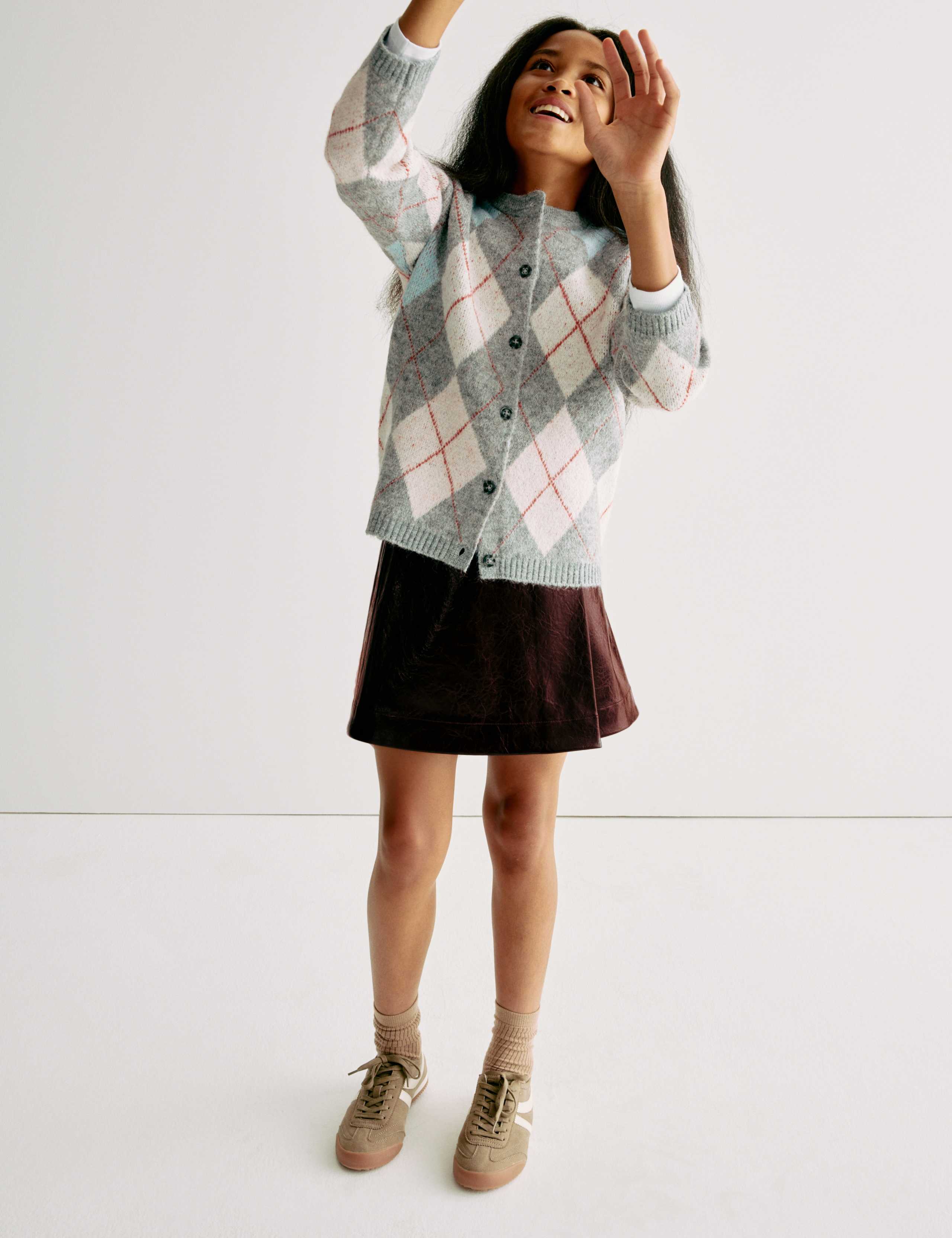 Faux Leather Mini A Line Skirt (6-16 Yrs) 3 of 6