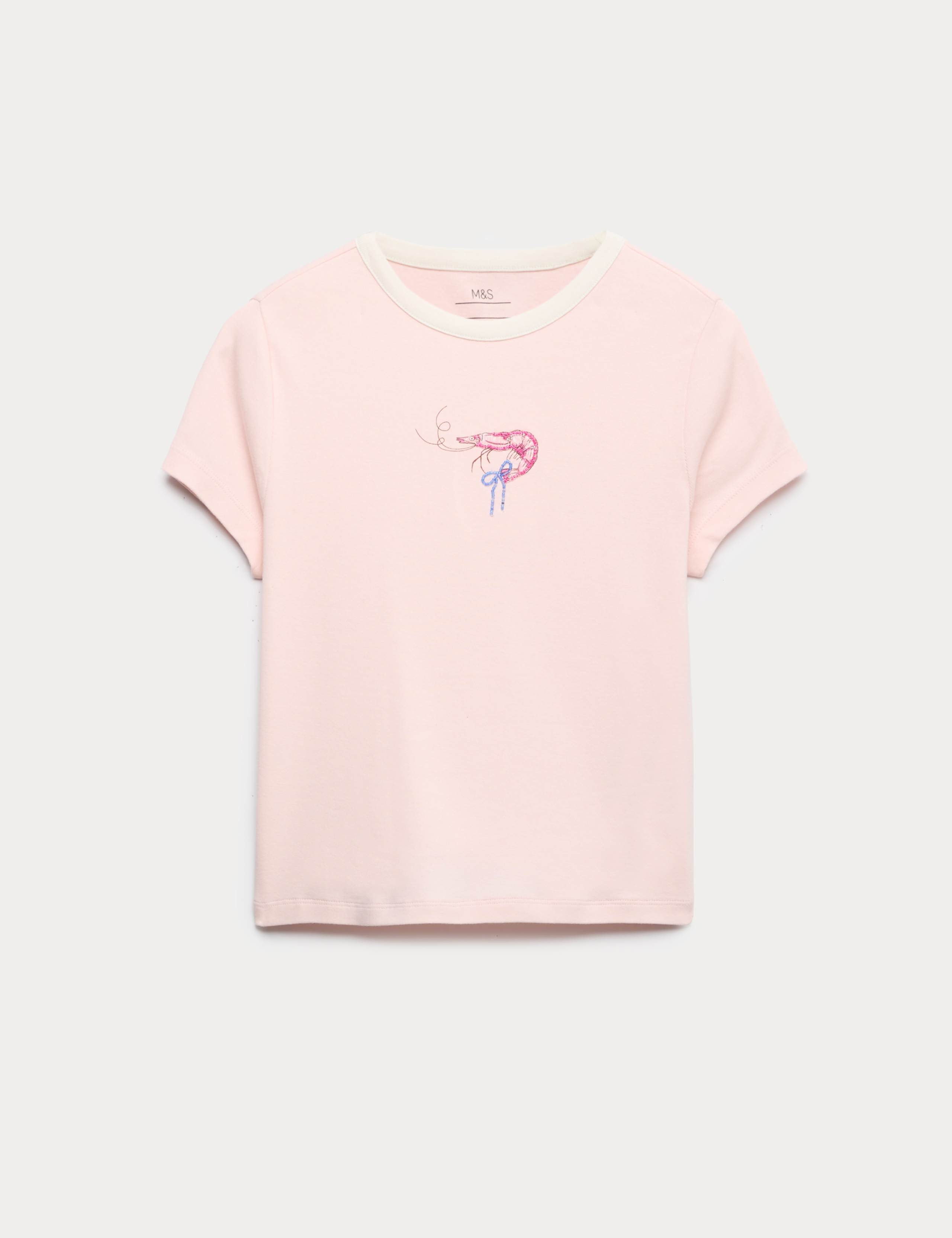 Cotton Rich Beaded Graphic T-Shirt (6-16 Yrs) 1 of 1