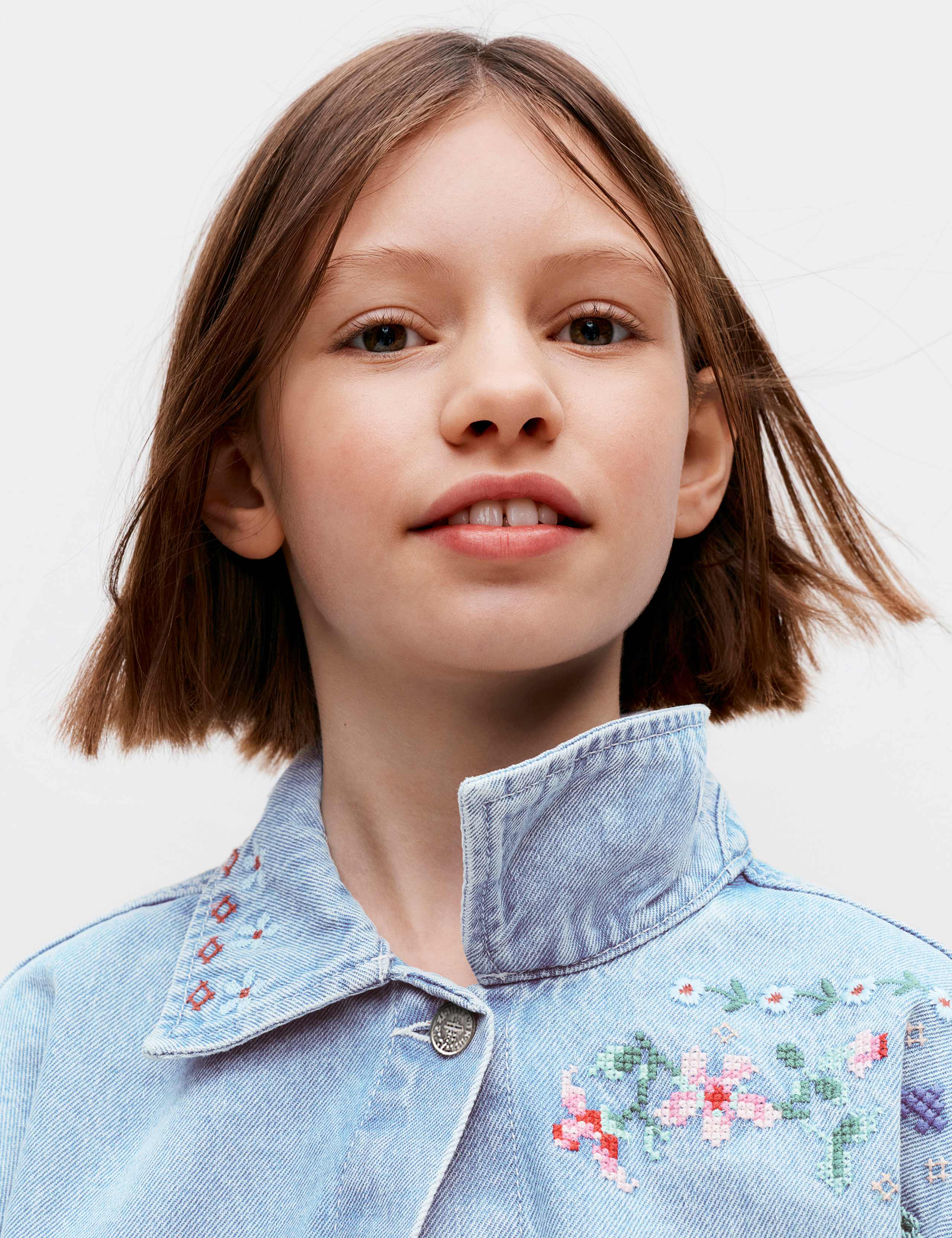 Denim Cross Stitch Embroidered Shirt (6-16 Yrs) 3 of 3