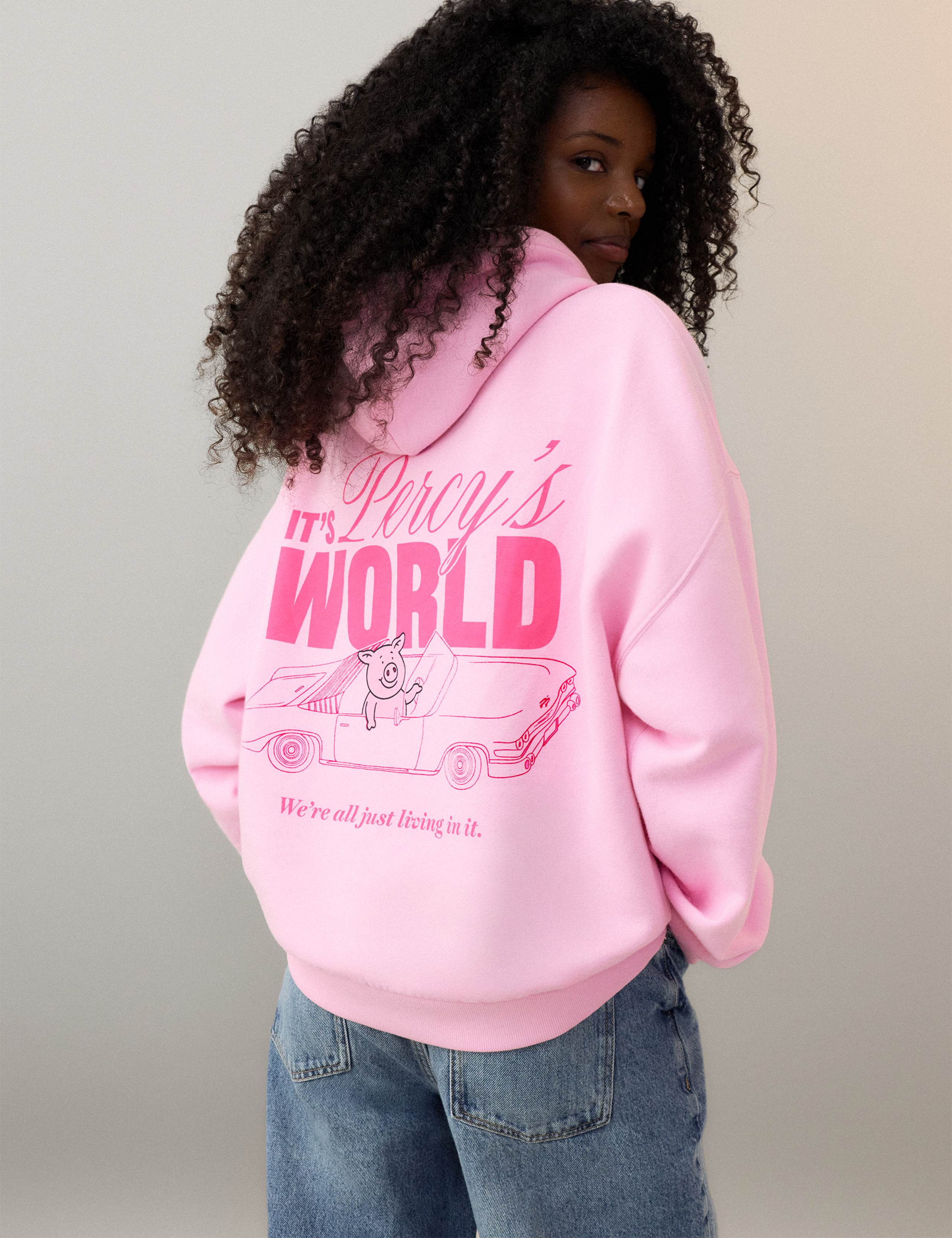 Cotton Rich Percy Pig™ Slogan Hoodie (6-16 Yrs) 3 of 7