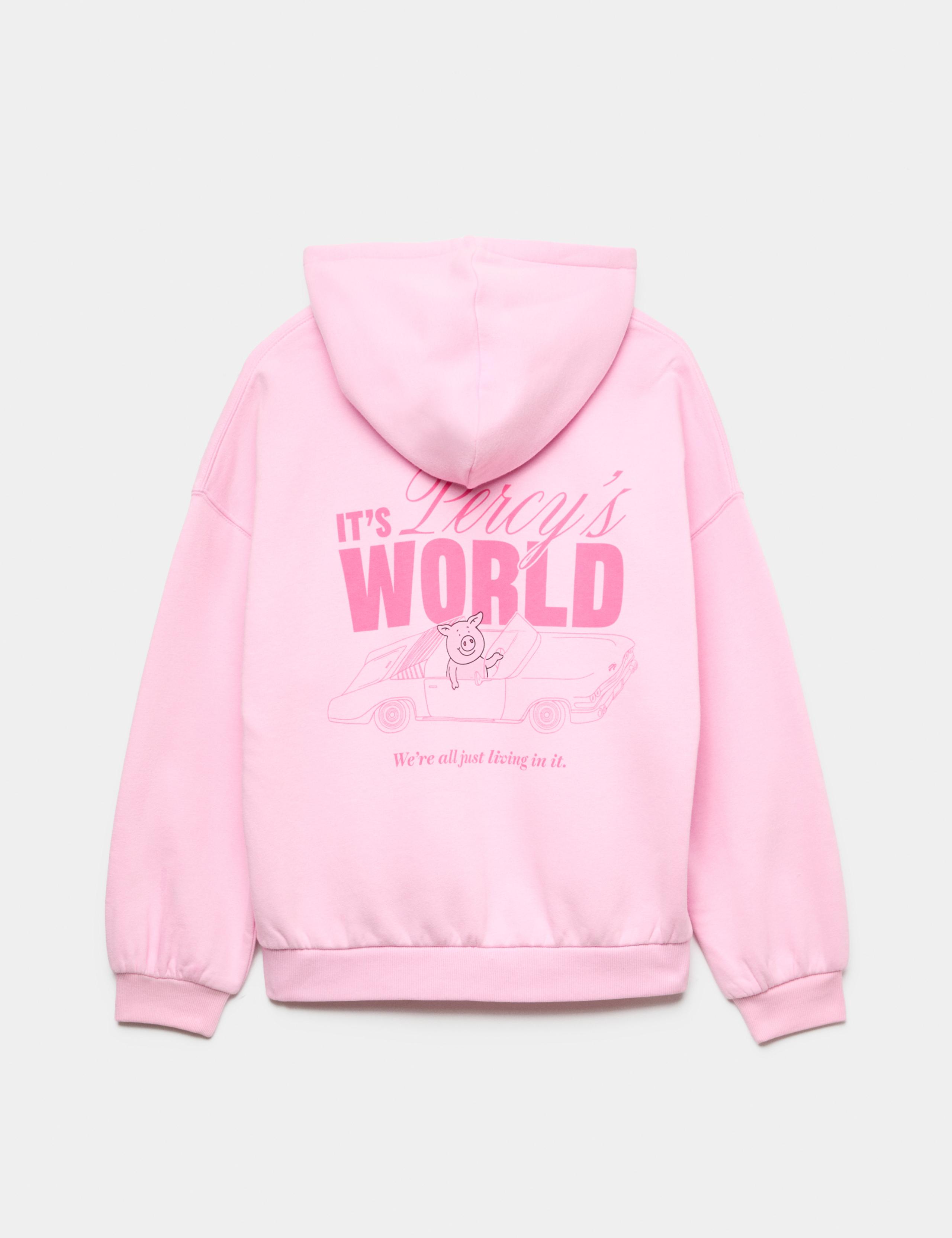 Cotton Rich Percy Pig™ Slogan Hoodie (6-16 Yrs) 2 of 2