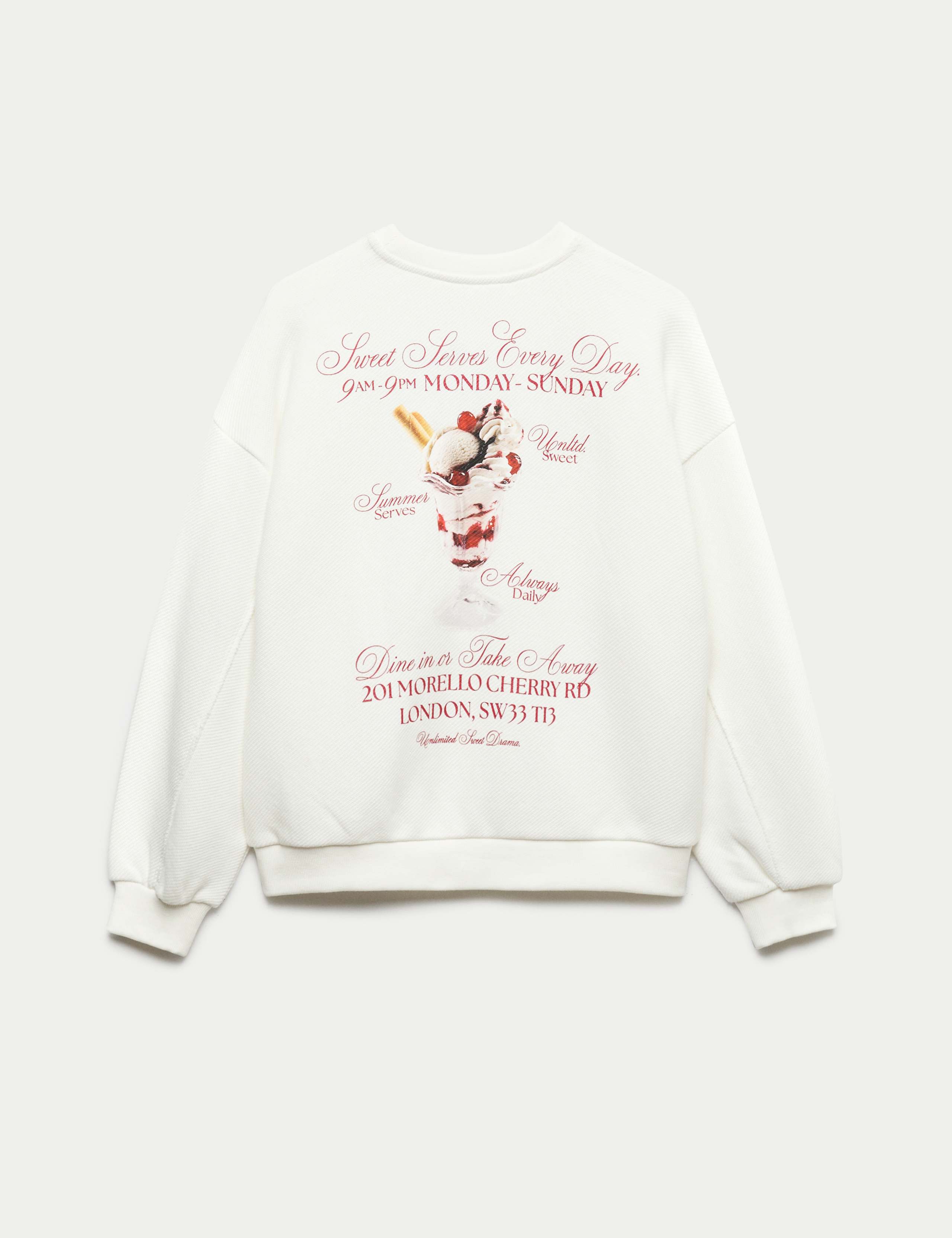 Cotton Rich Ice Cream Graphic Sweatshirt (6-16 Yrs) 2 of 2