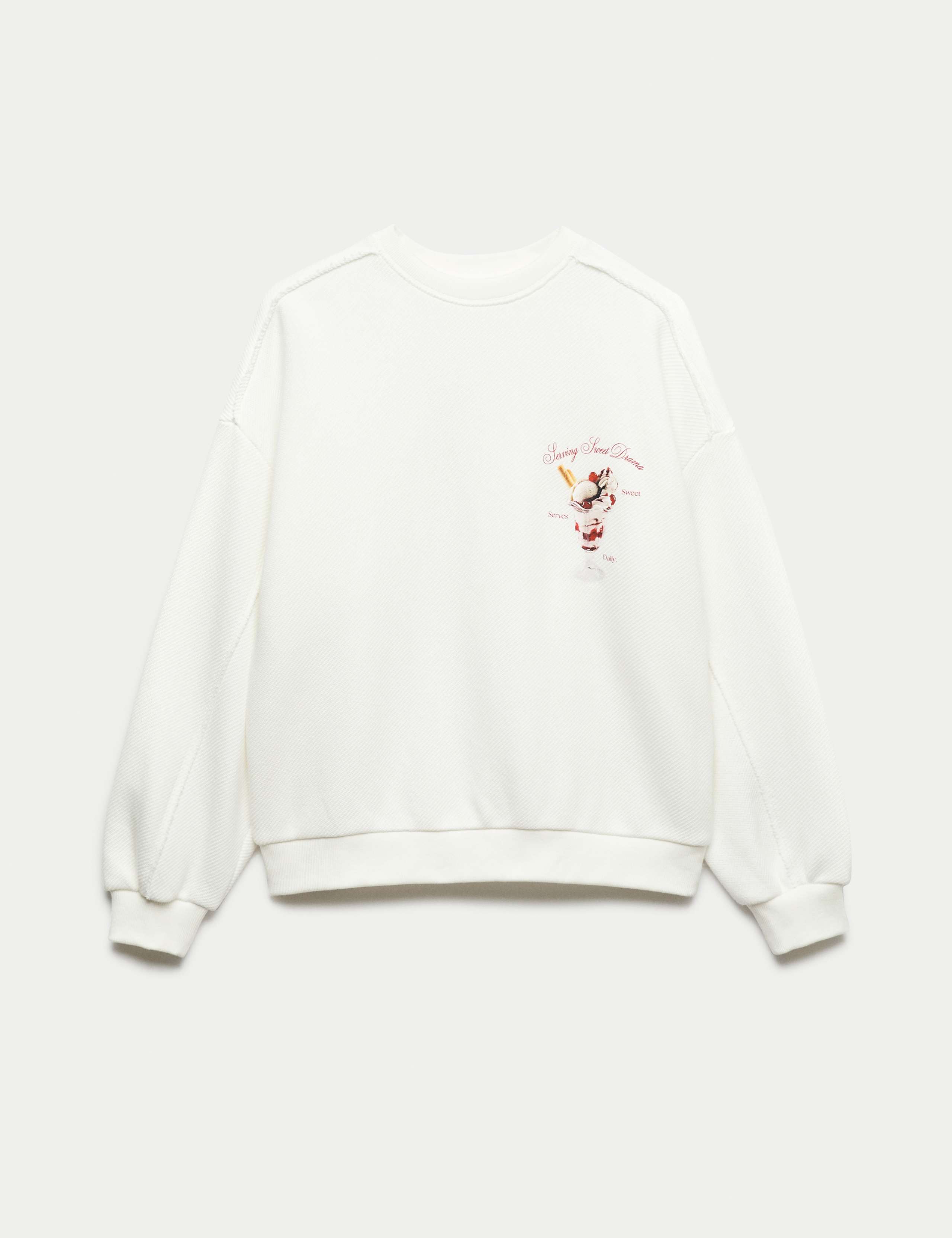 Cotton Rich Ice Cream Graphic Sweatshirt (6-16 Yrs) 1 of 2