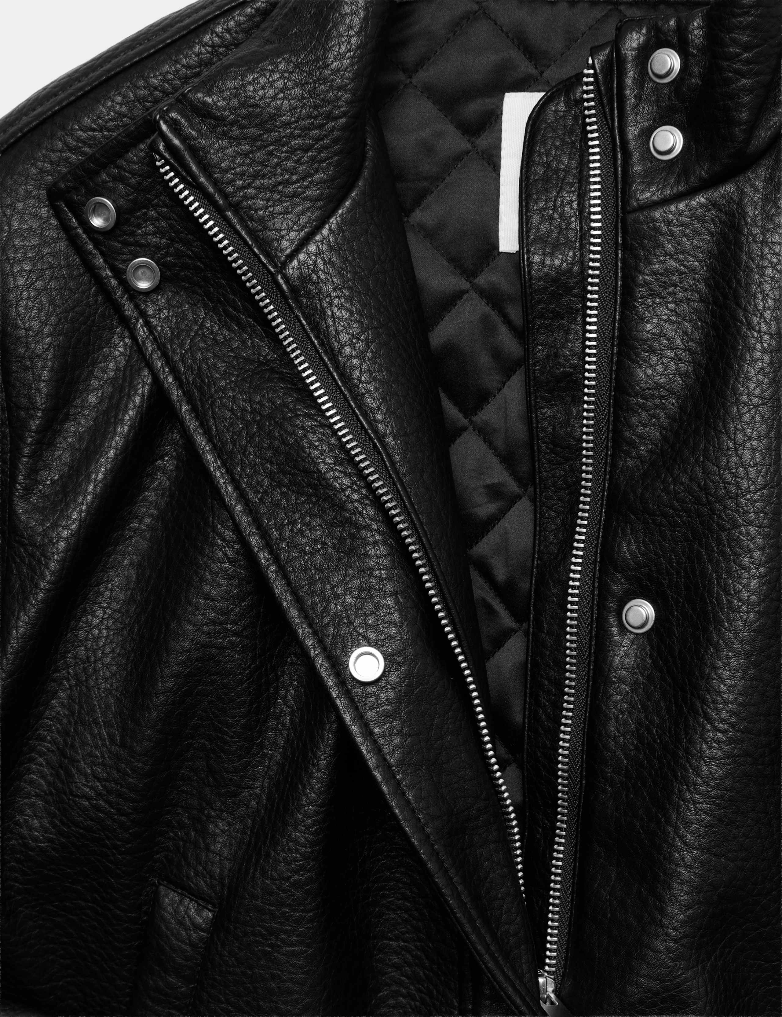 Funnel Neck Padded PU Jacket 2 of 3