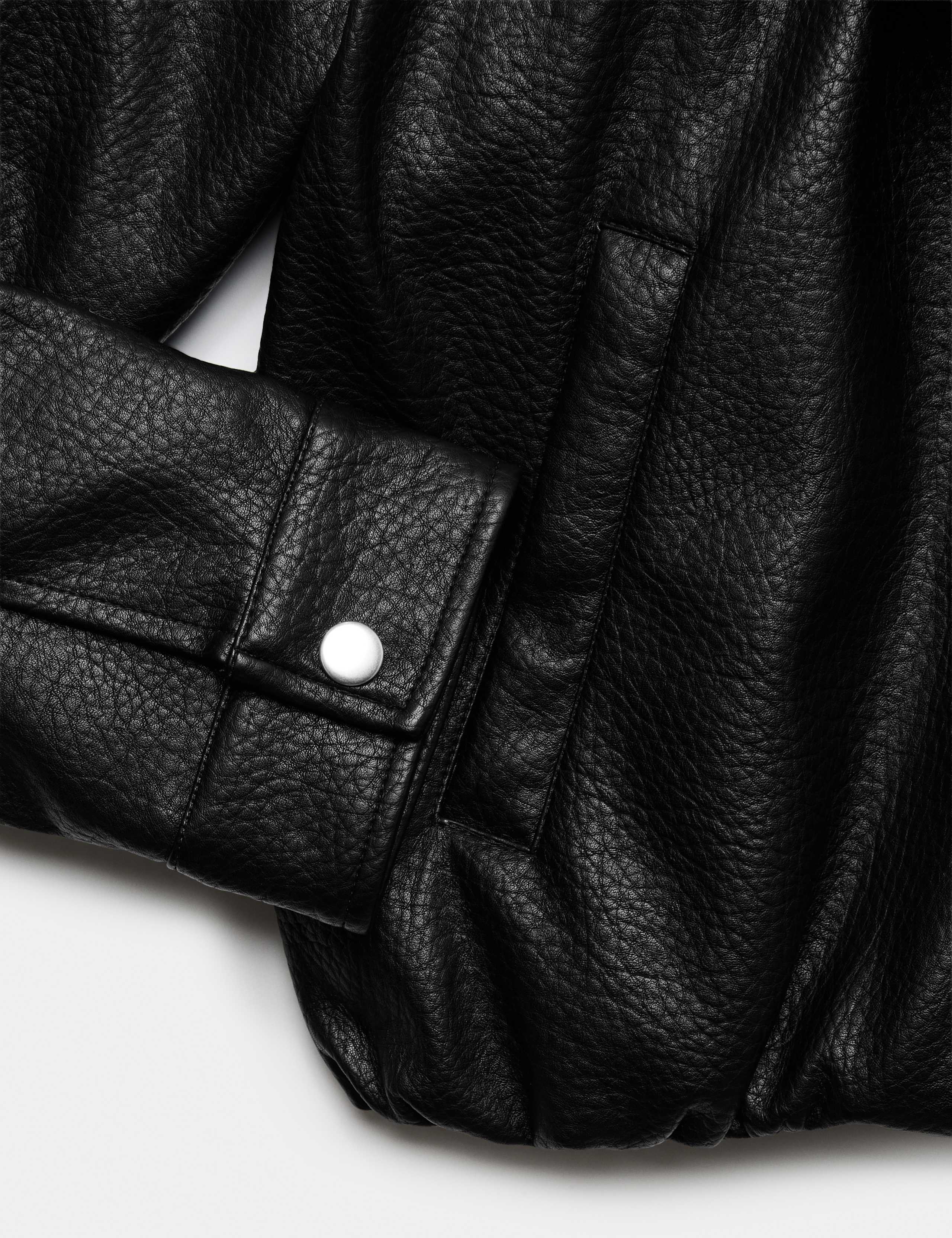 Funnel Neck Padded PU Jacket 3 of 3