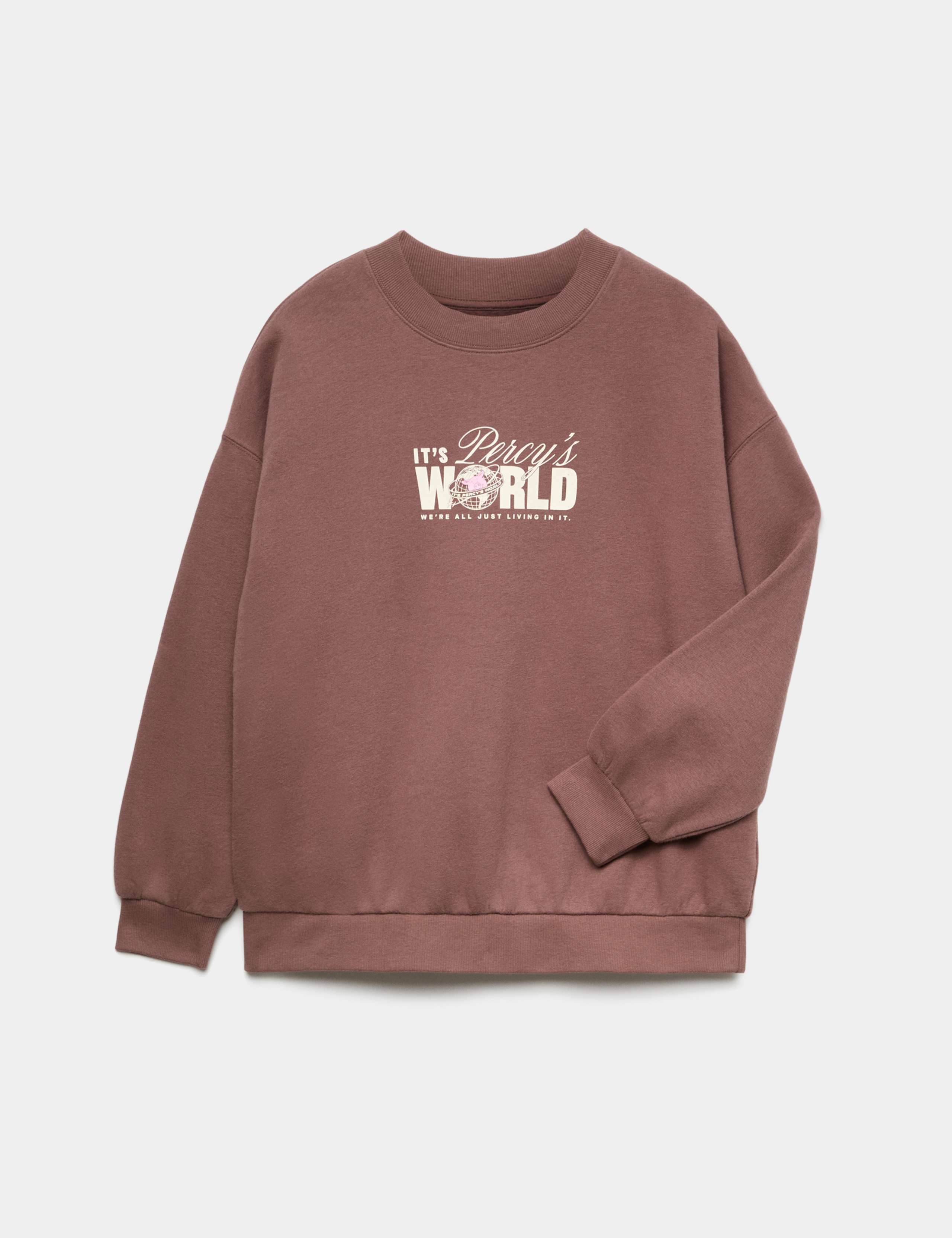 Cotton Rich Percy Pig™ Graphic Sweatshirt (6-16 Yrs) 1 of 1