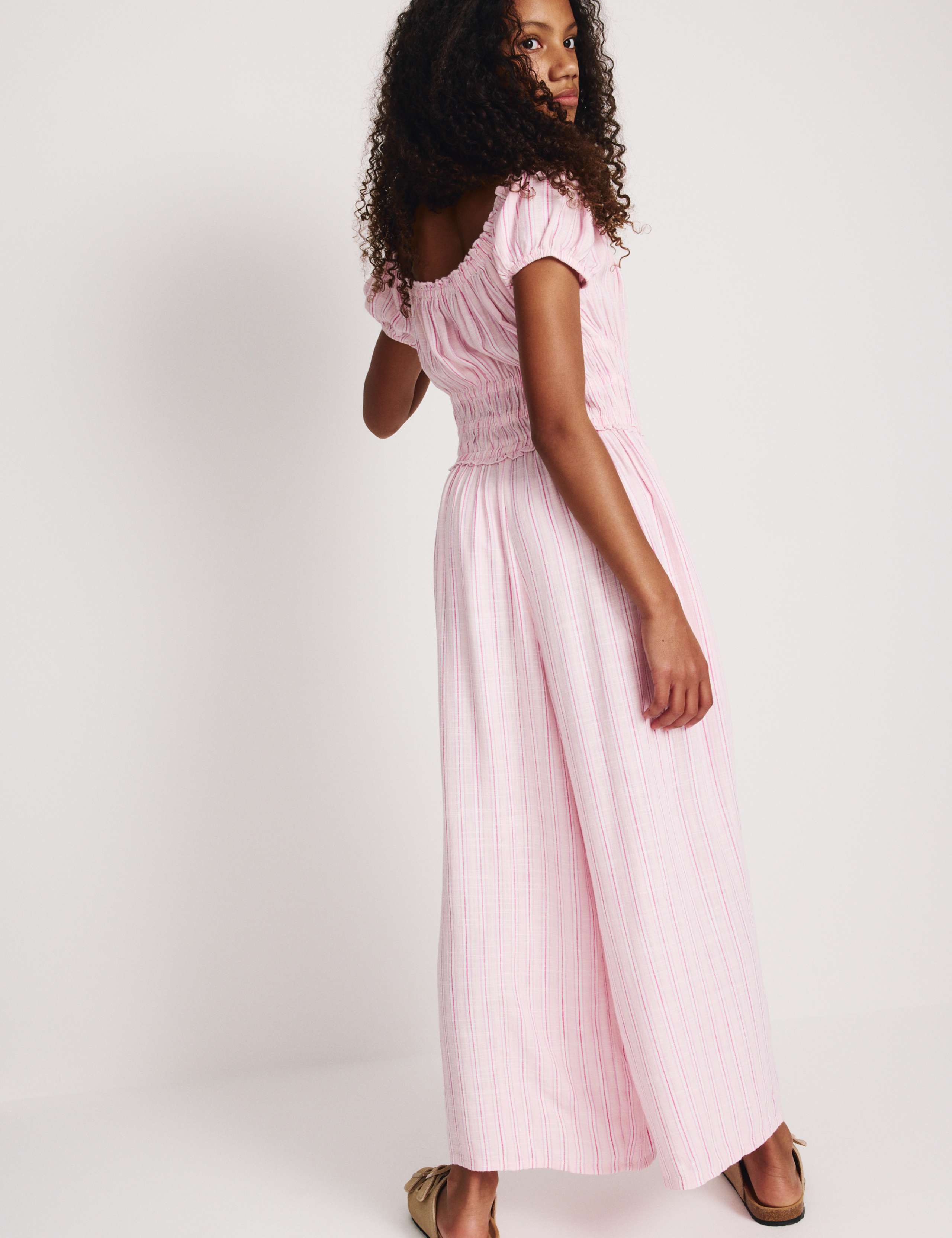 Linen Blend Wide Leg Jumpsuit (6-16 Yrs) 5 of 6